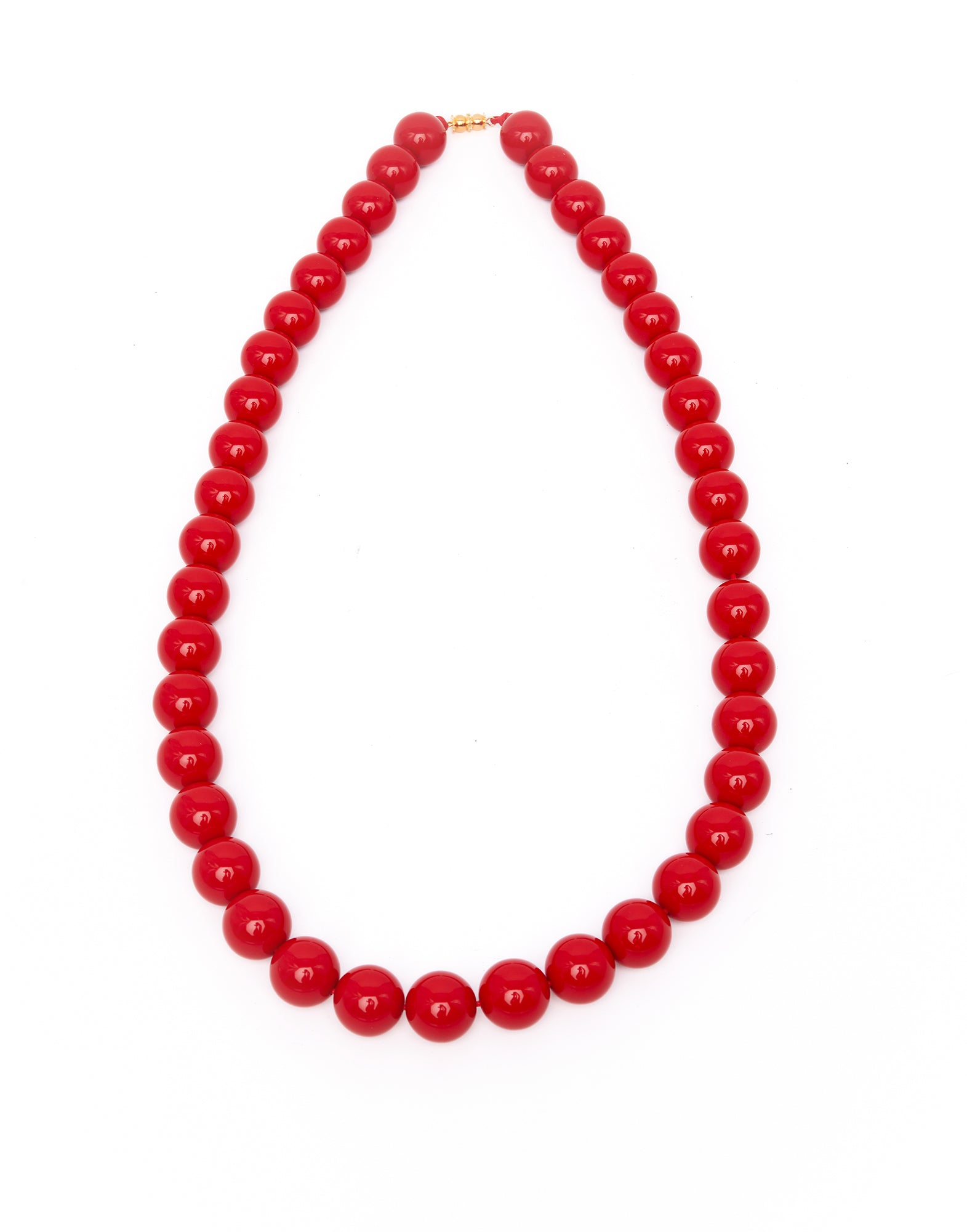 Collana con Maxi Perle in Resina Corallo