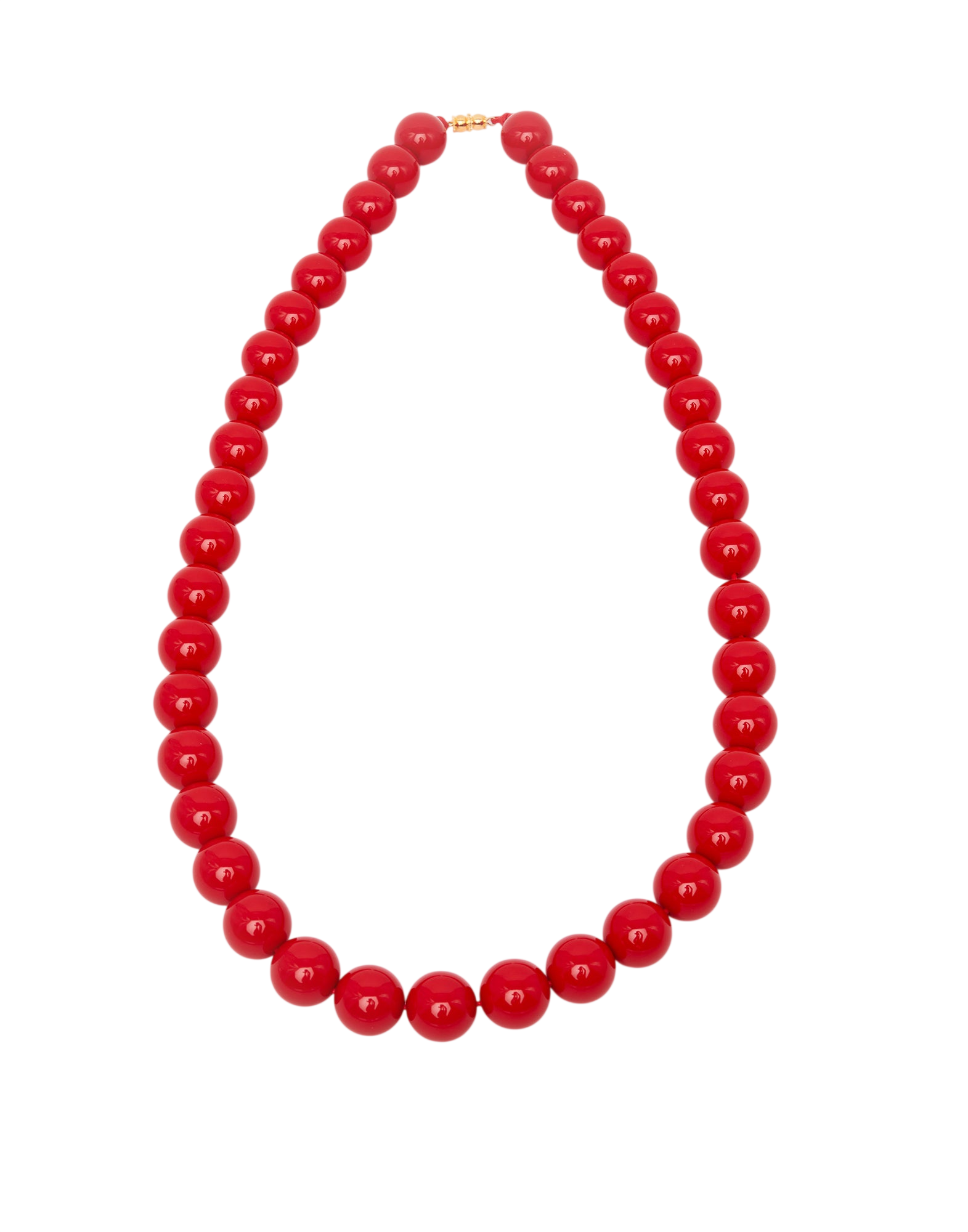 Collana con Maxi Perle in Resina Corallo
