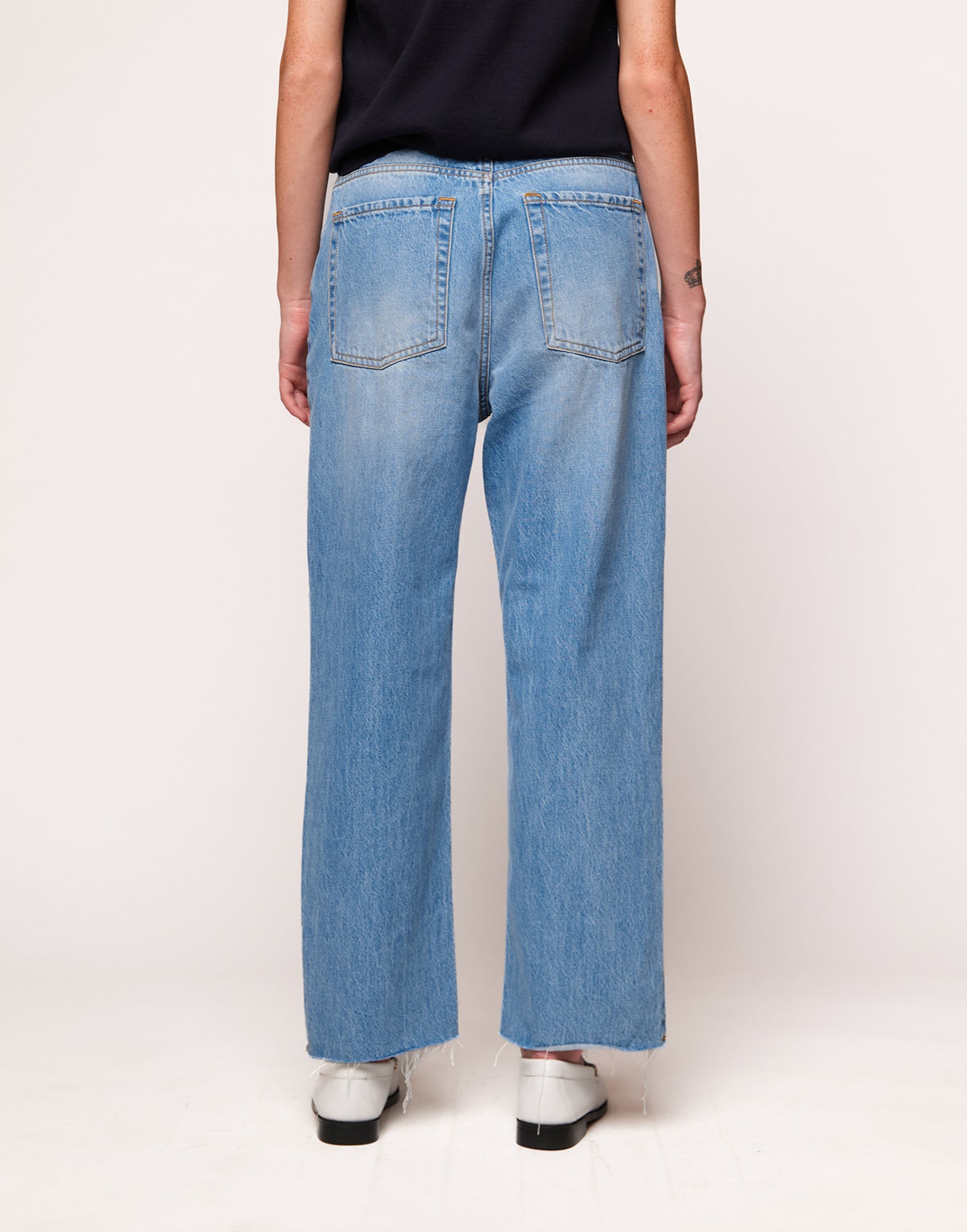 Jeans Baggy a 5 Tasche in Denim Light Blue