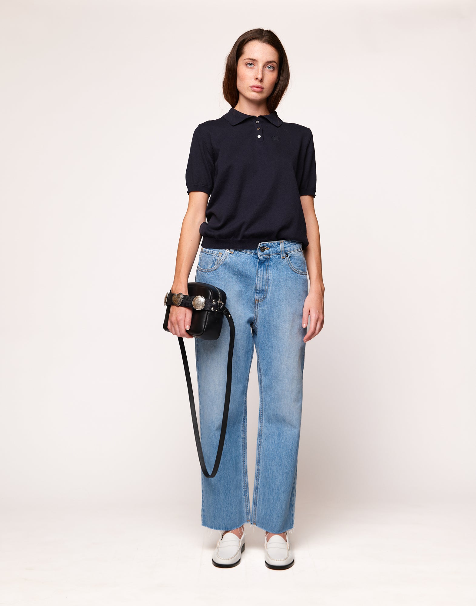 Jeans Baggy a 5 Tasche in Denim Light Blue