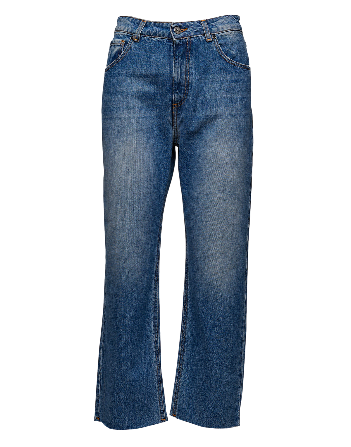 Jean baggy 5 poches en denim bleu moyen