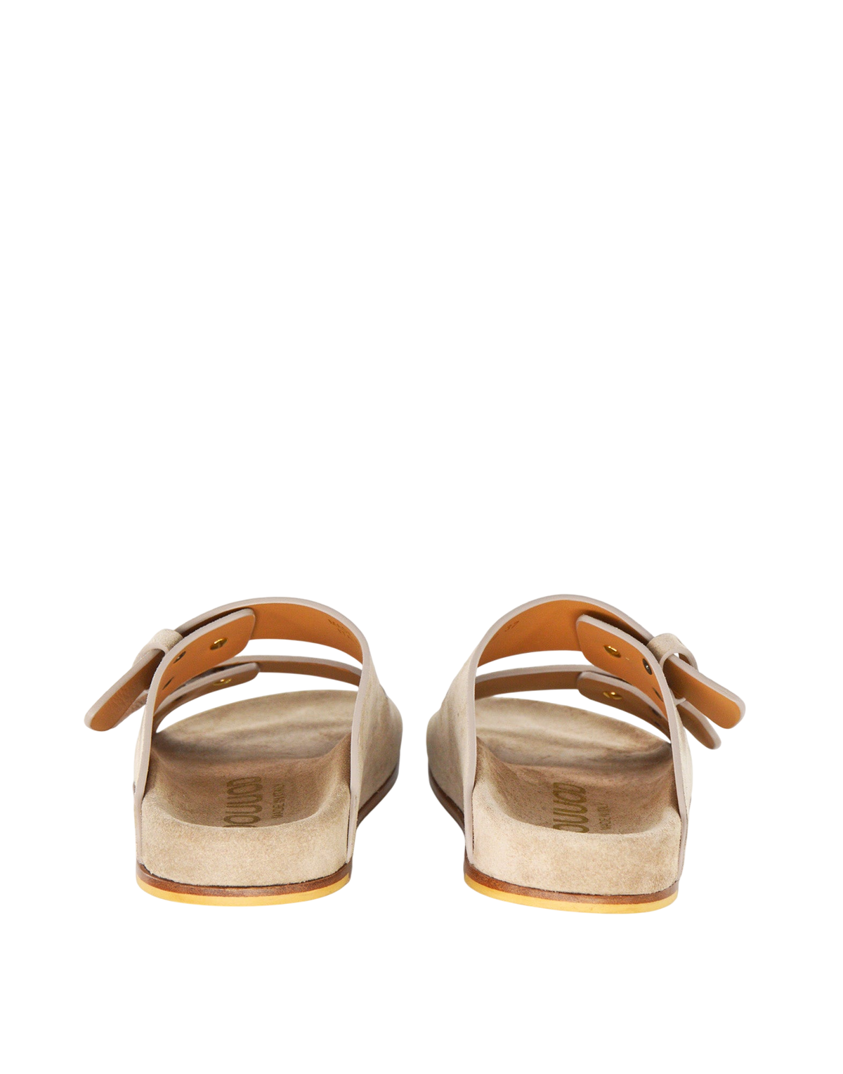 Sandali Doppia Fascia Fondo Cuoio Taupe