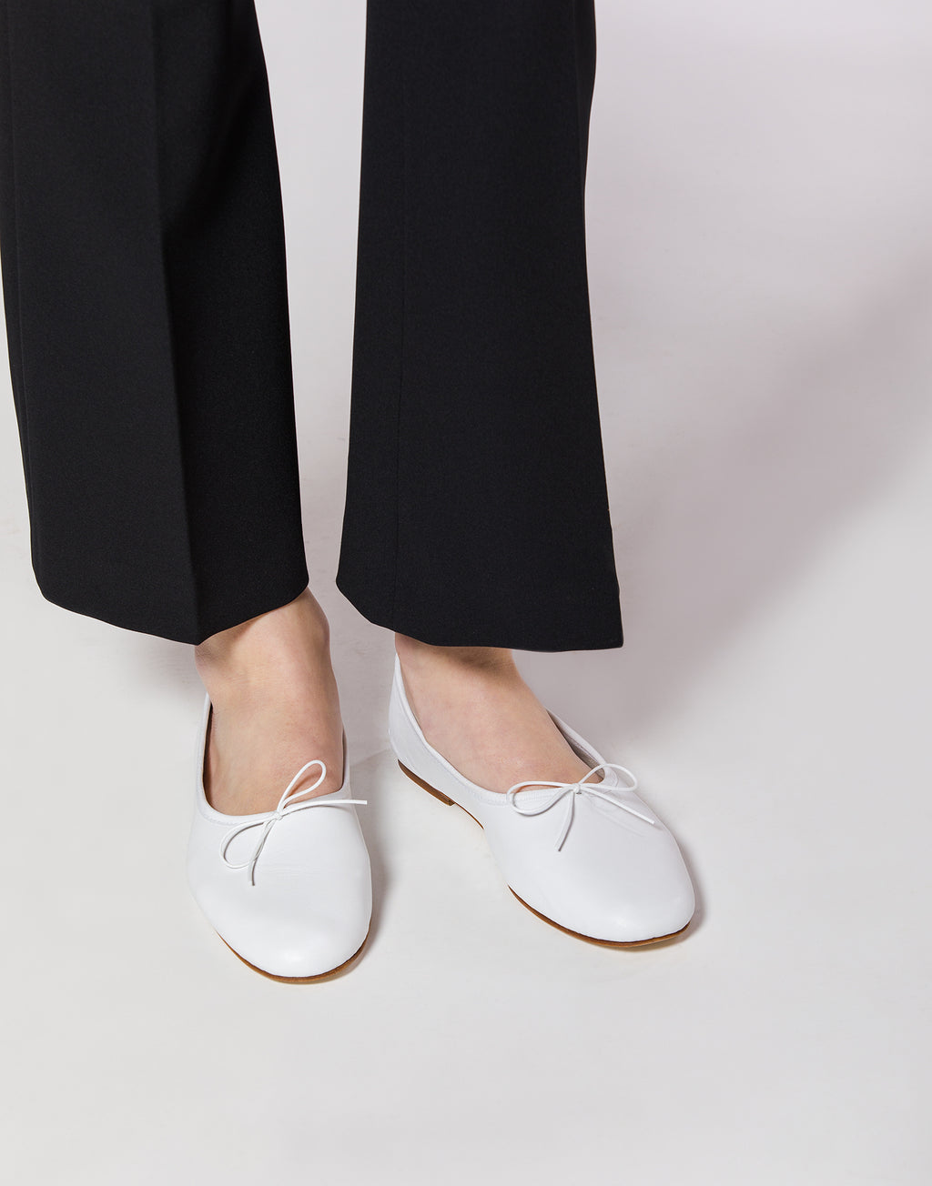 Ballerina Accollata con Lavorazione a Sacchetto