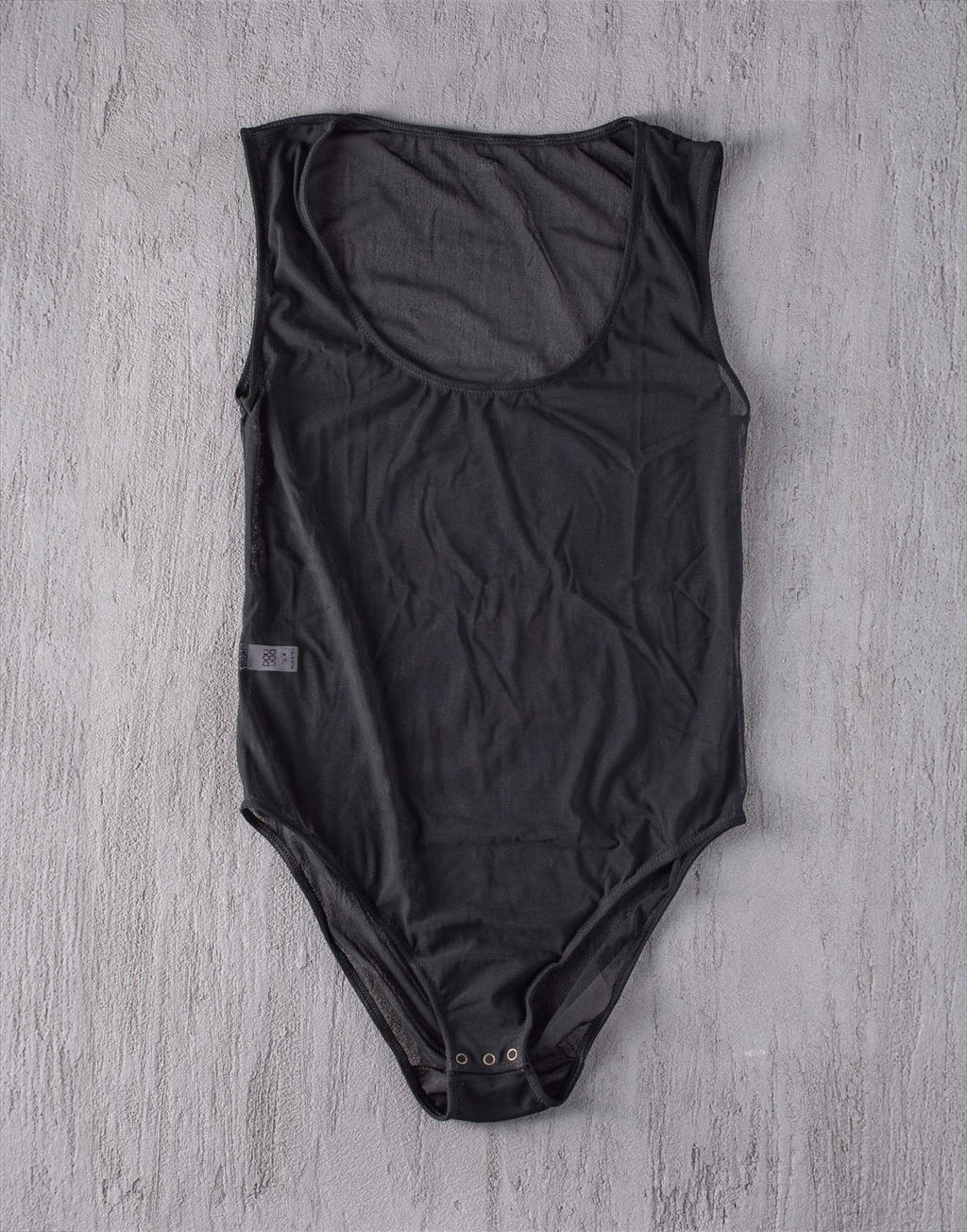 Body in Tulle Elasticizzato Nero