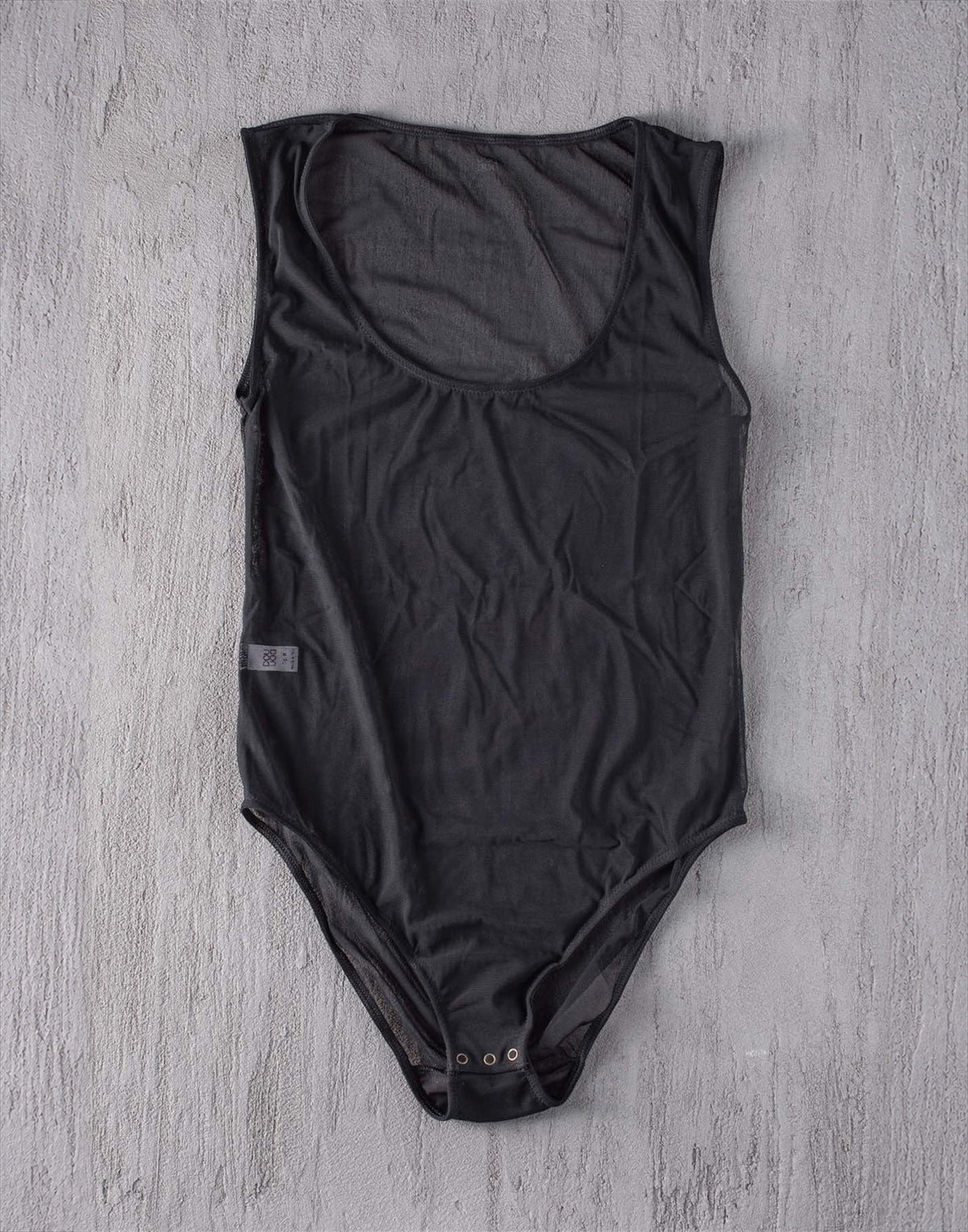 Body in Tulle Elasticizzato Nero