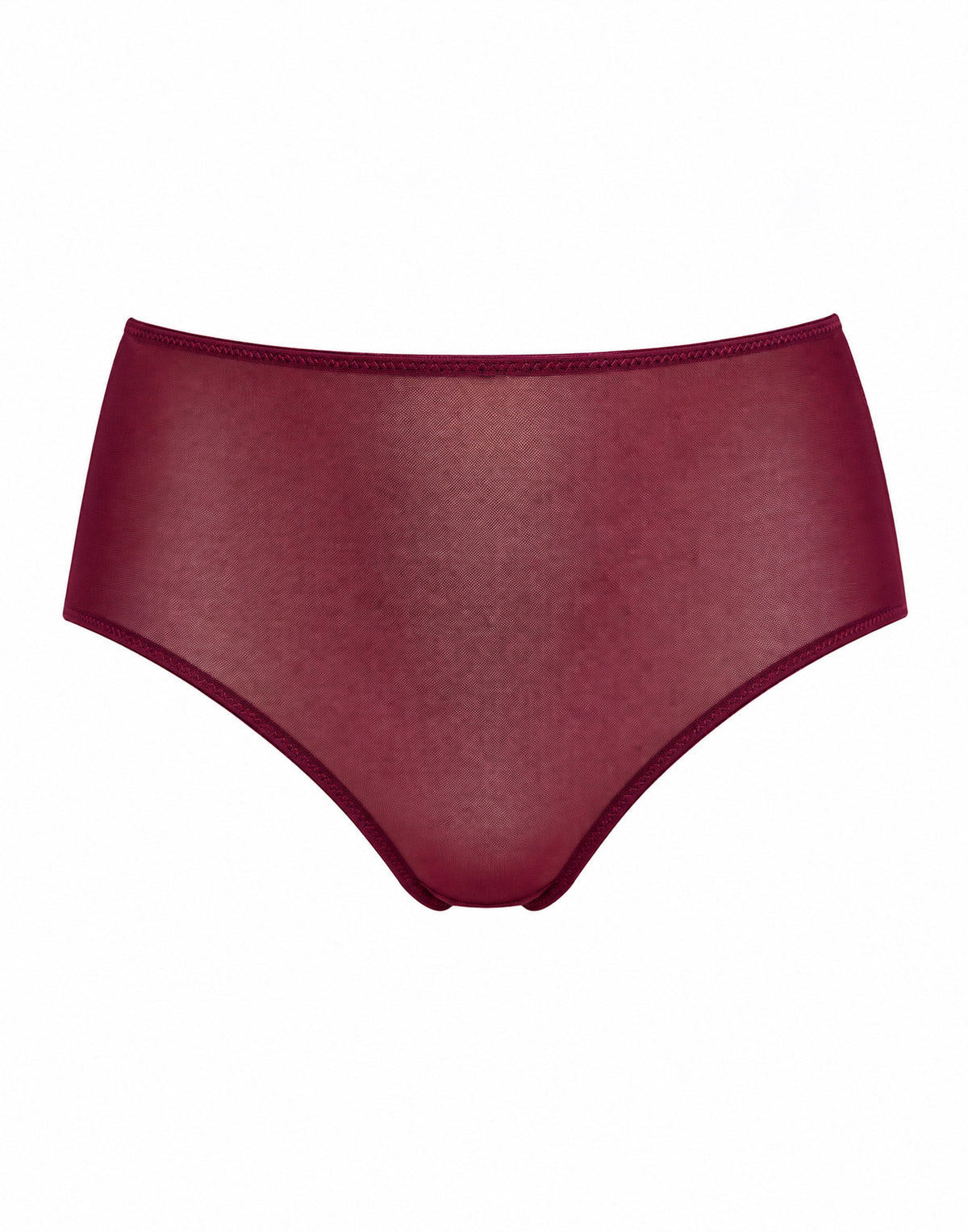 Slip a Culotte in Tulle Elasticizzato Bordeaux