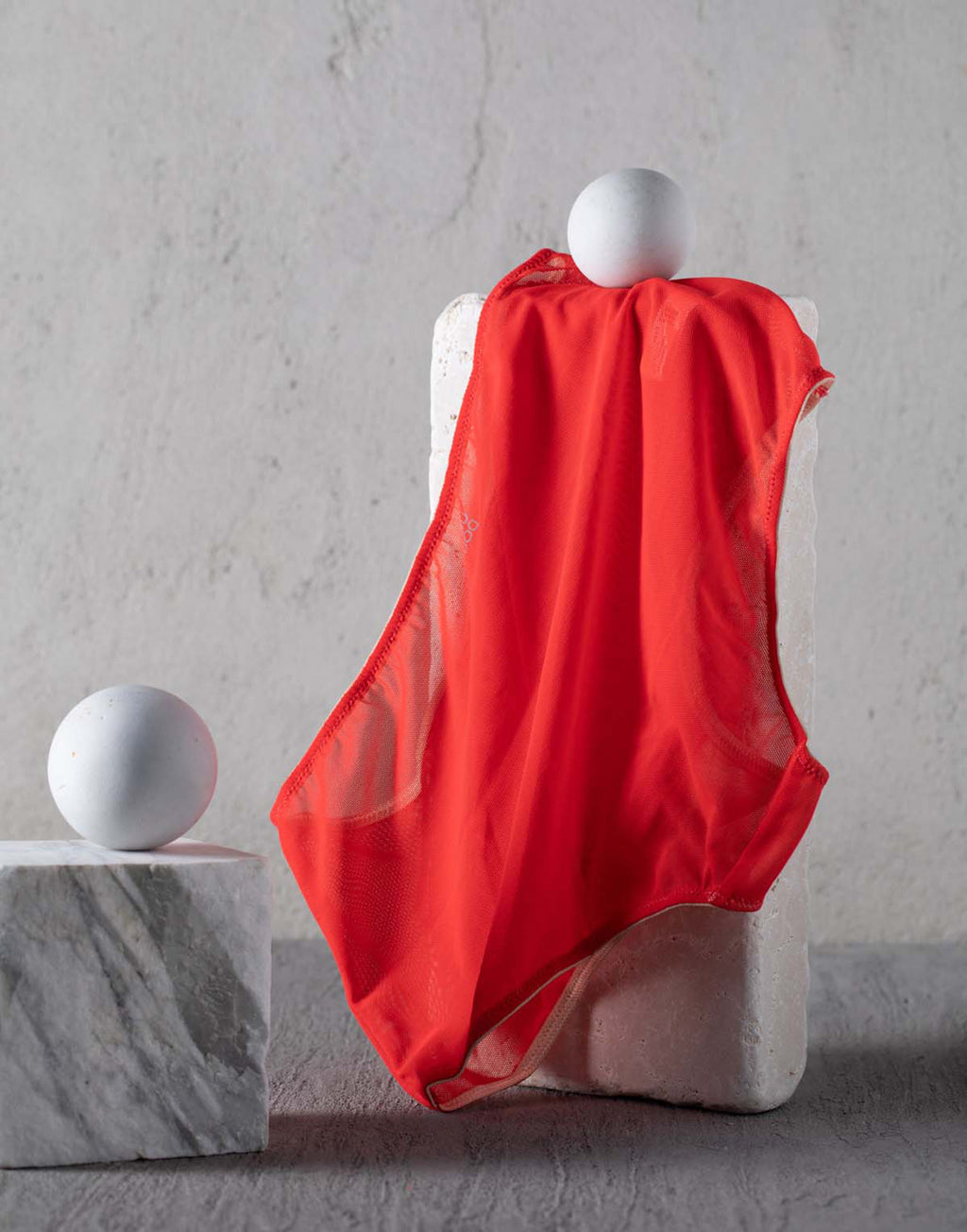 Slip a Culotte in Tulle Elasticizzato Corallo