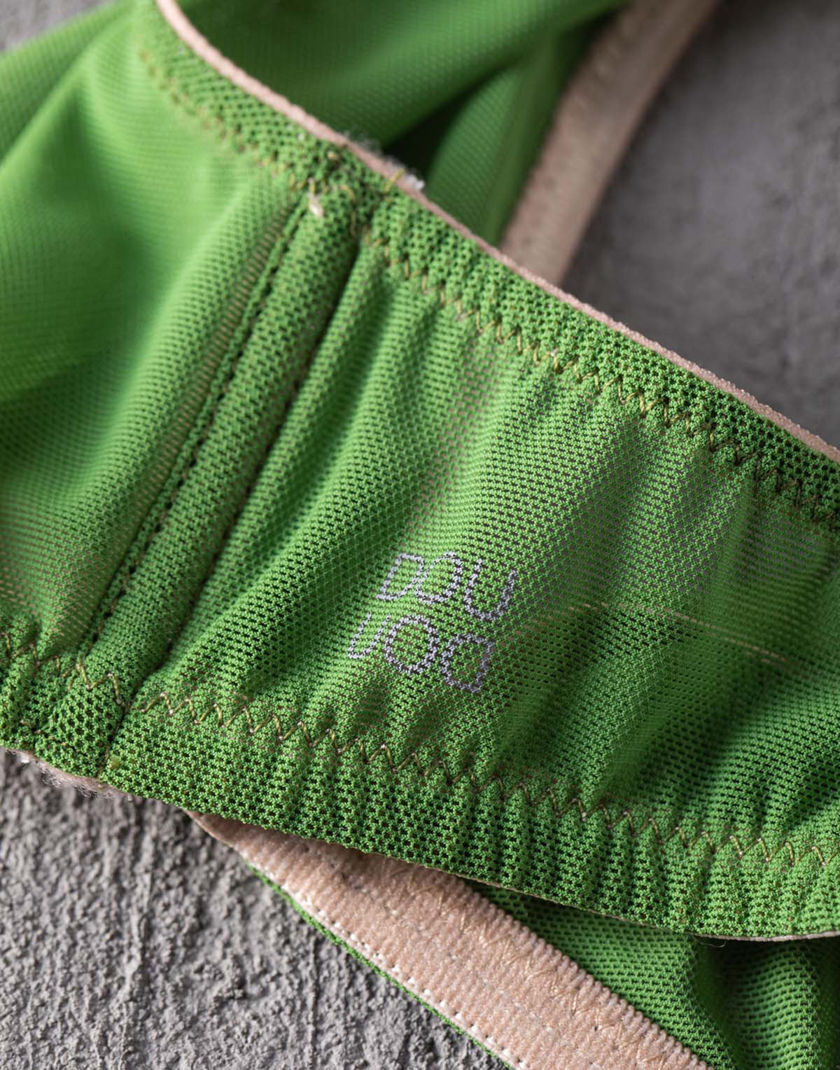 Reggiseno a Triangolo in Tulle Elasticizzato Verde