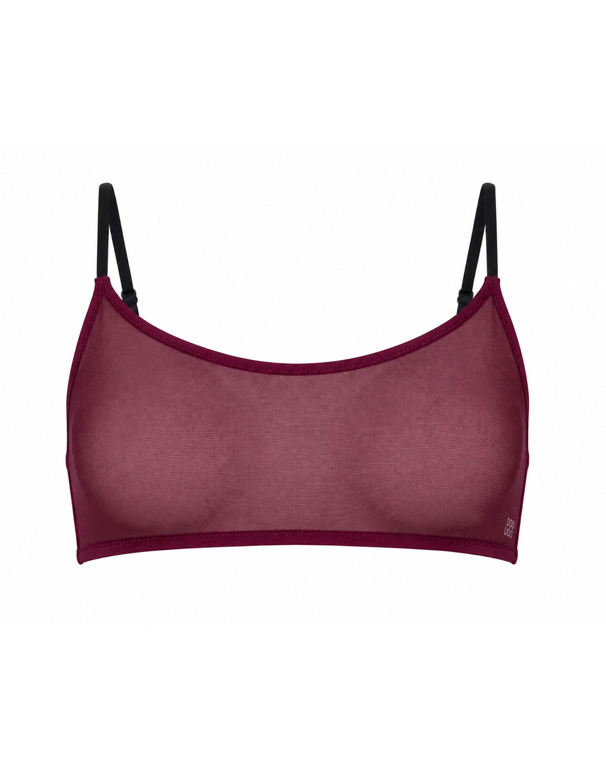 Reggiseno a Fascia in Tulle Bordeaux