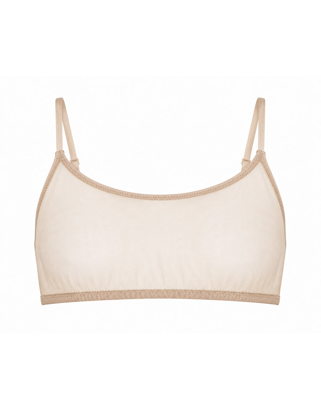 Reggiseno a Fascia in Tulle Nude
