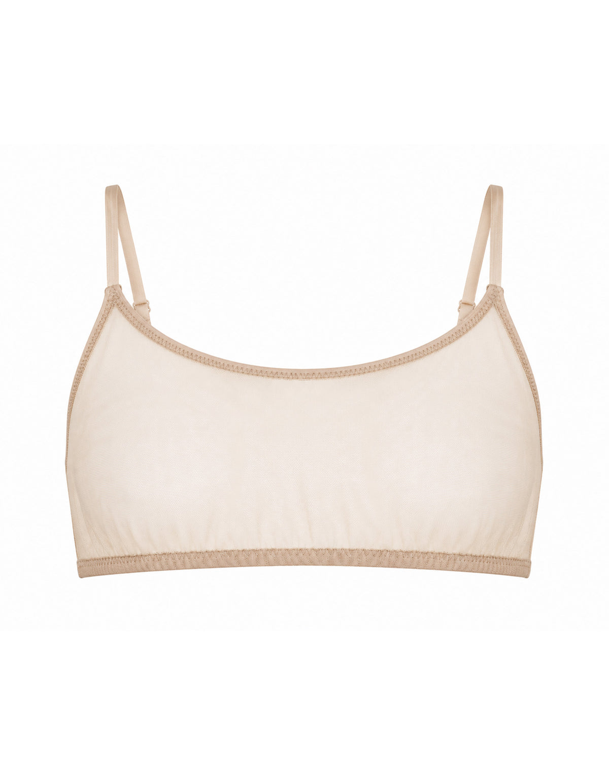 Reggiseno a Fascia in Tulle Nude