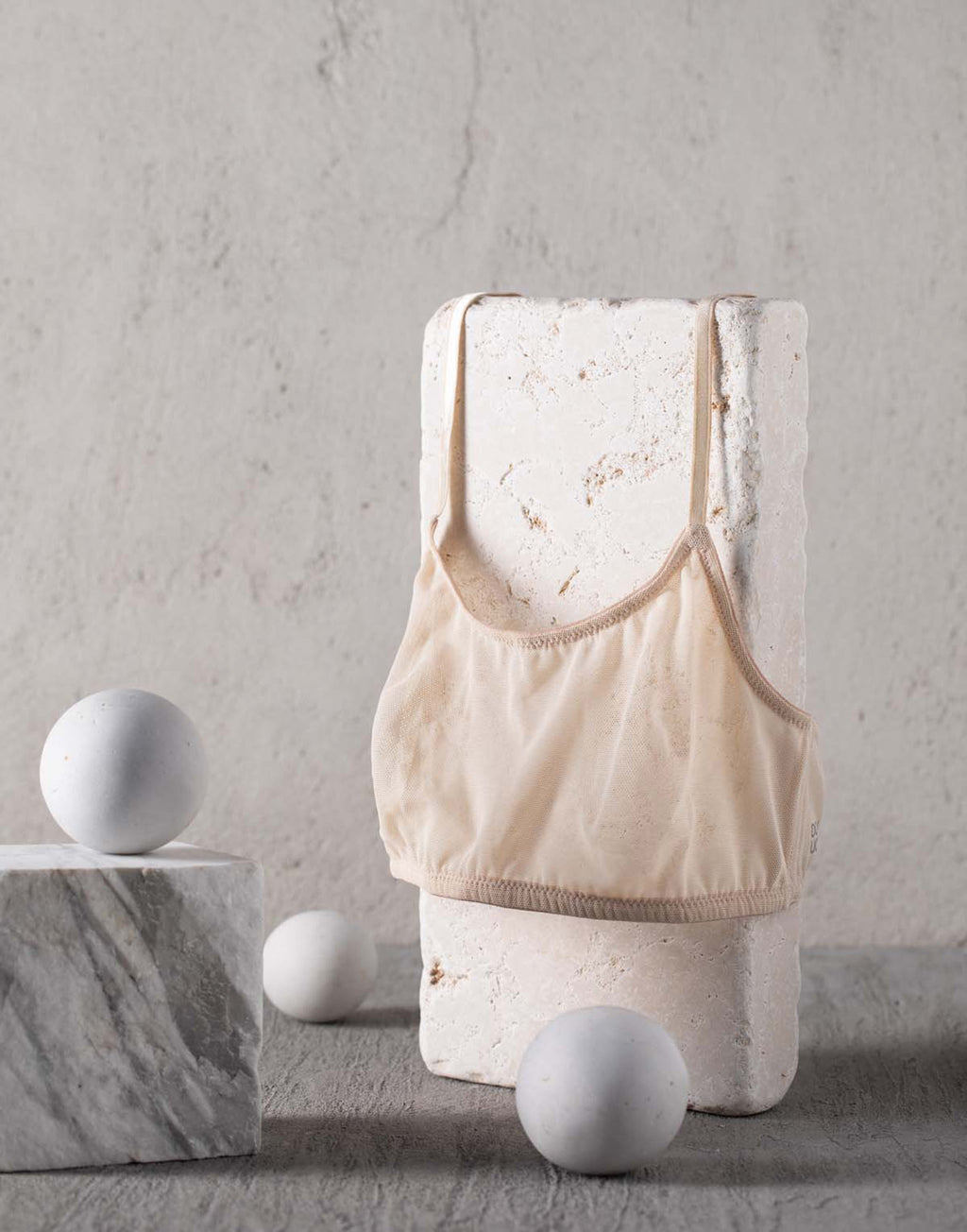 Reggiseno a Fascia in Tulle Nude