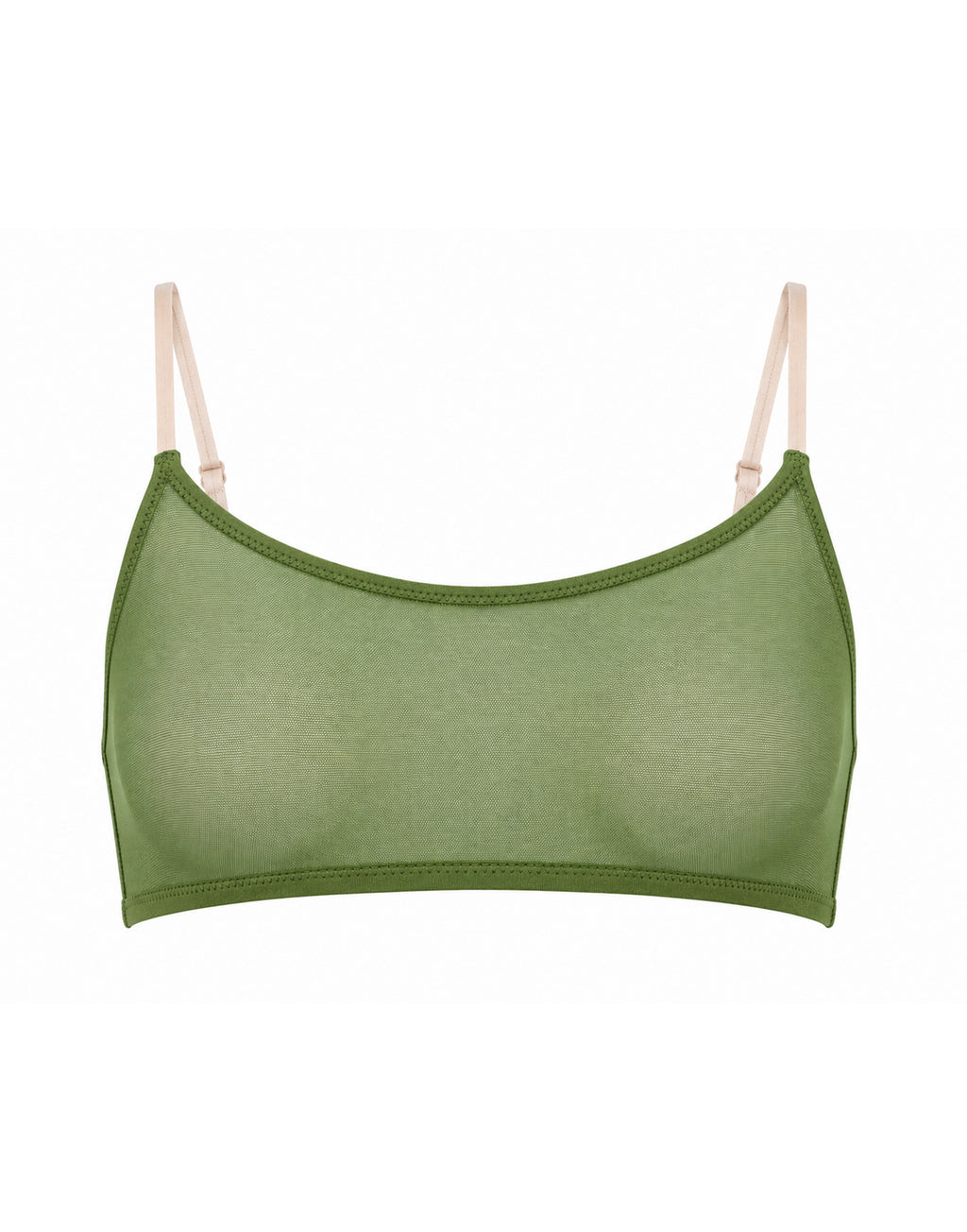 Reggiseno a Fascia in Tulle Verde