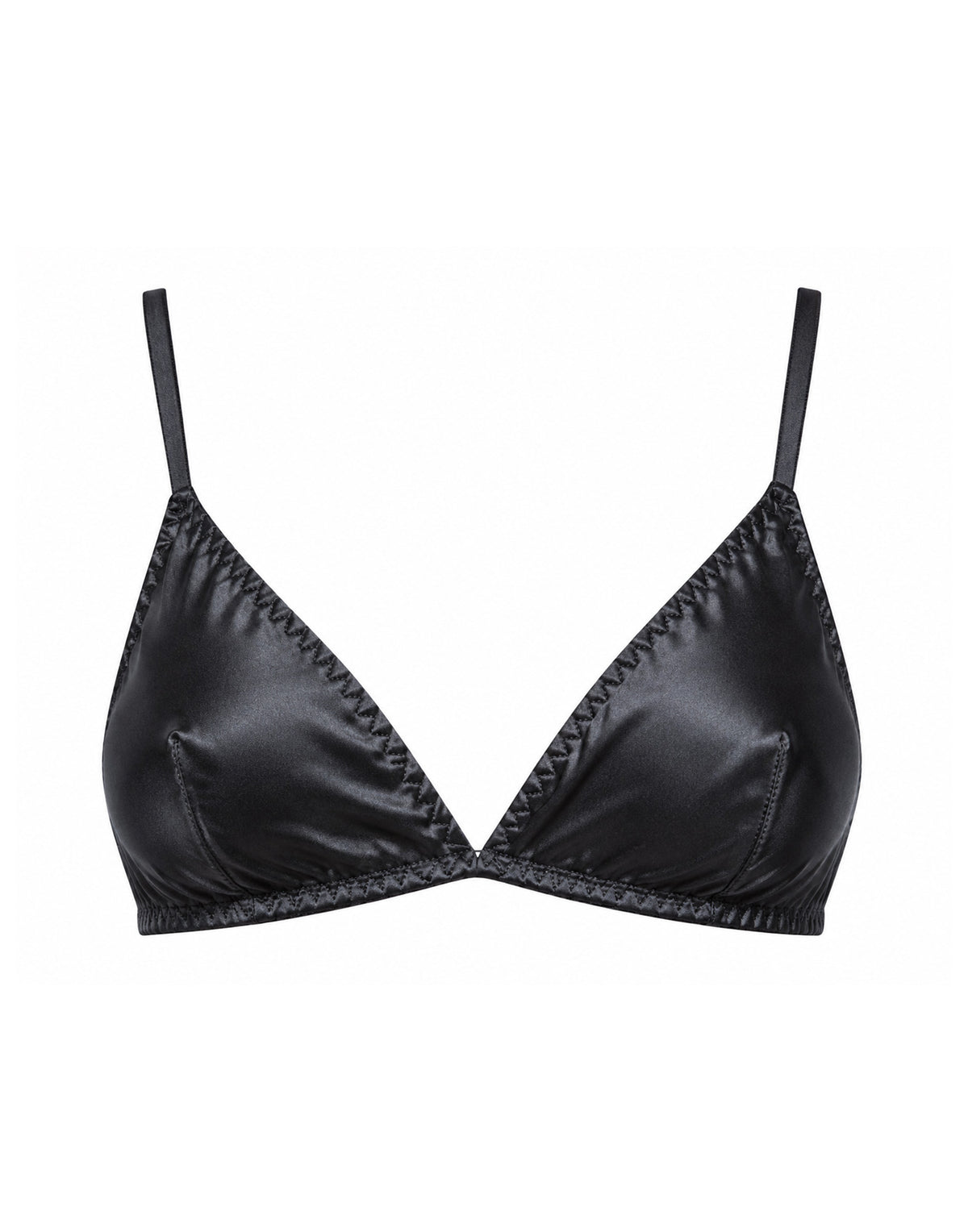 Reggiseno a Triangolo in Seta Antracite