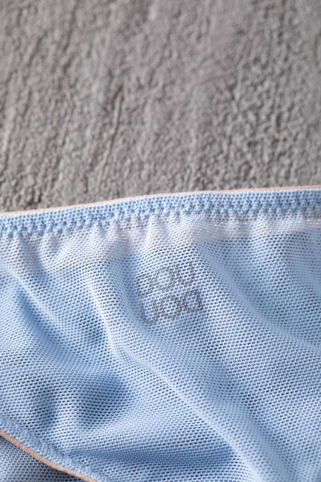 Slip a Brasiliana in Tulle Elasticizzato Azzurro
