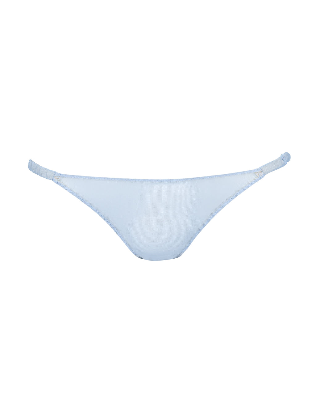 Slip a Brasiliana in Tulle Elasticizzato con Fianchi Arricciati