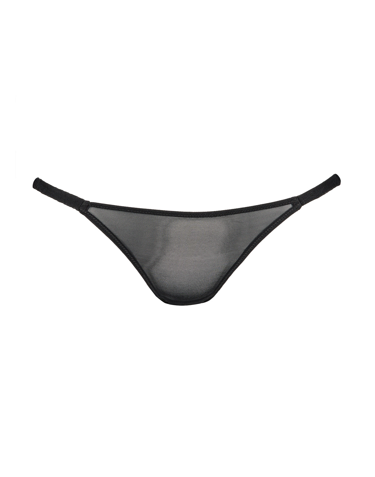 Slip a Brasiliana in Tulle Elasticizzato con Fianchi Arricciati