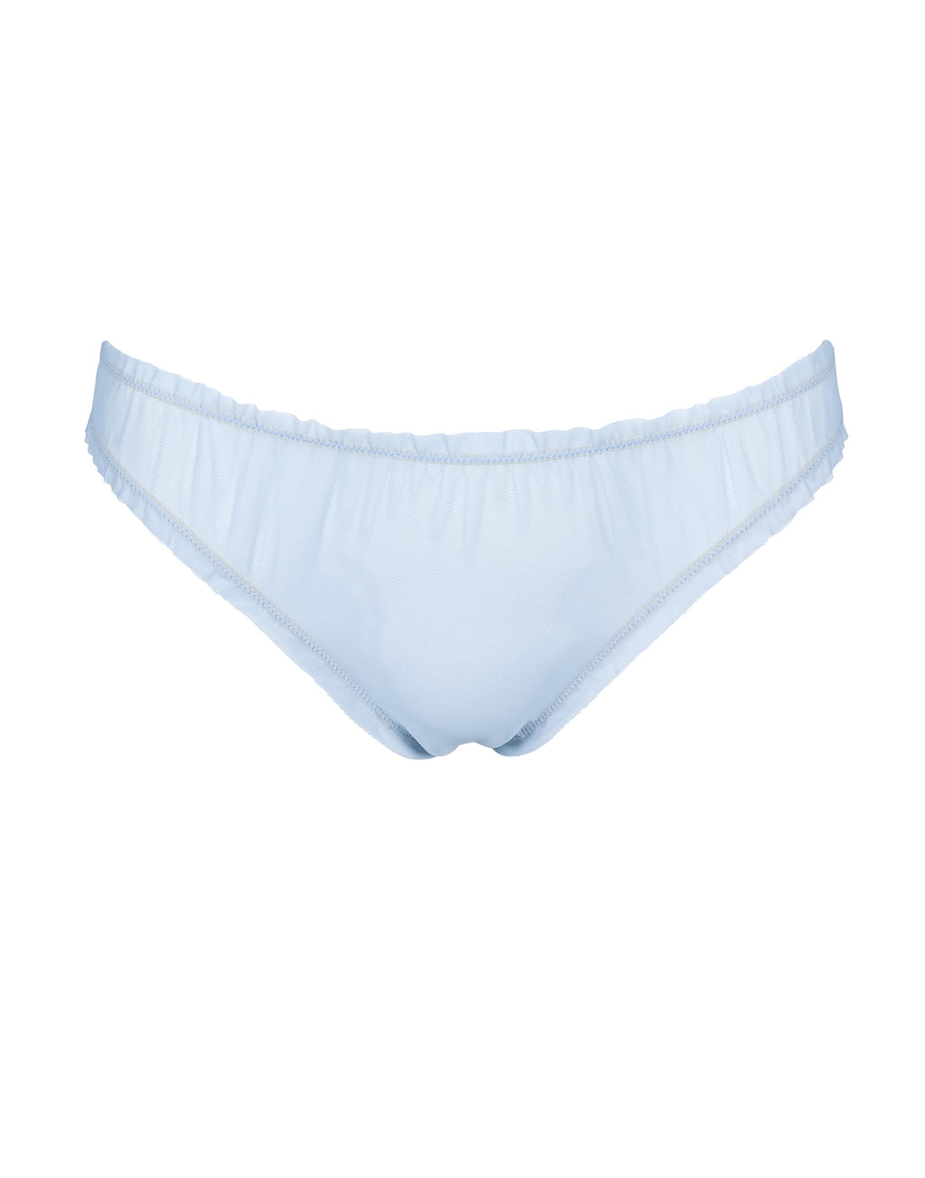 Slip Classico in Tulle Elasticizzato con Bordo Arricciato