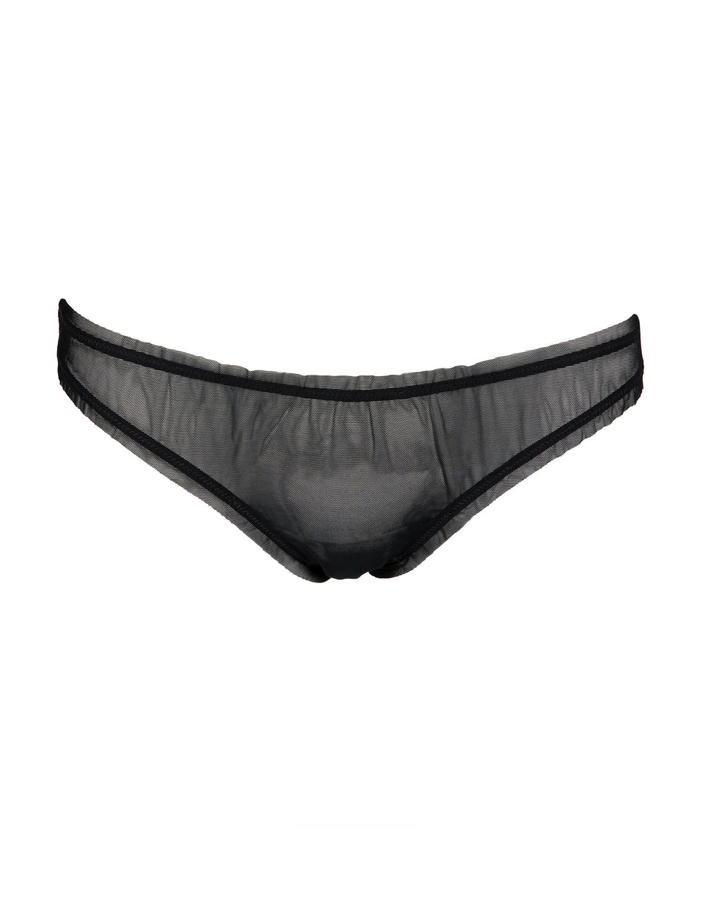 Slip Classico in Tulle Elasticizzato con Bordo Arricciato