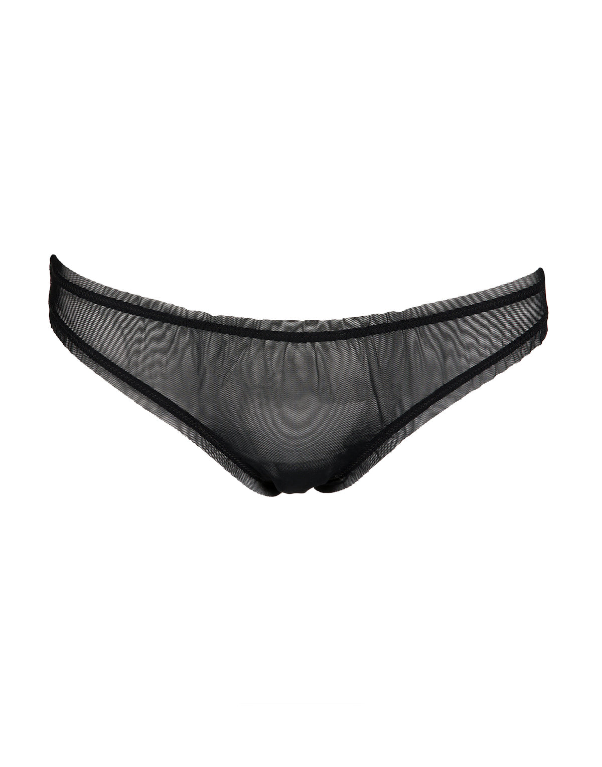 Slip Classico in Tulle Elasticizzato con Bordo Arricciato