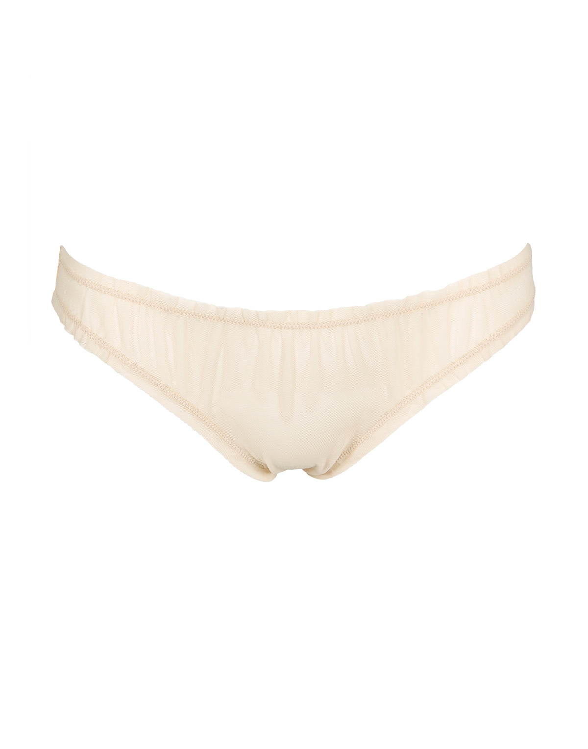 Slip Classico in Tulle Elasticizzato con Bordo Arricciato