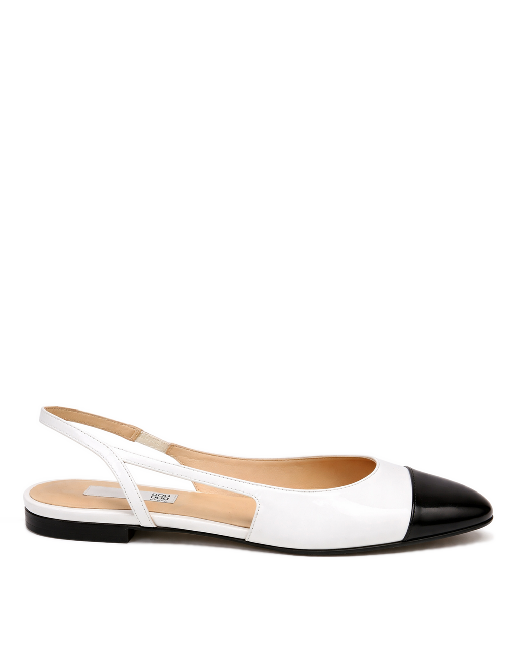 Ballerine Slingback con Puntale Bianco/Nero