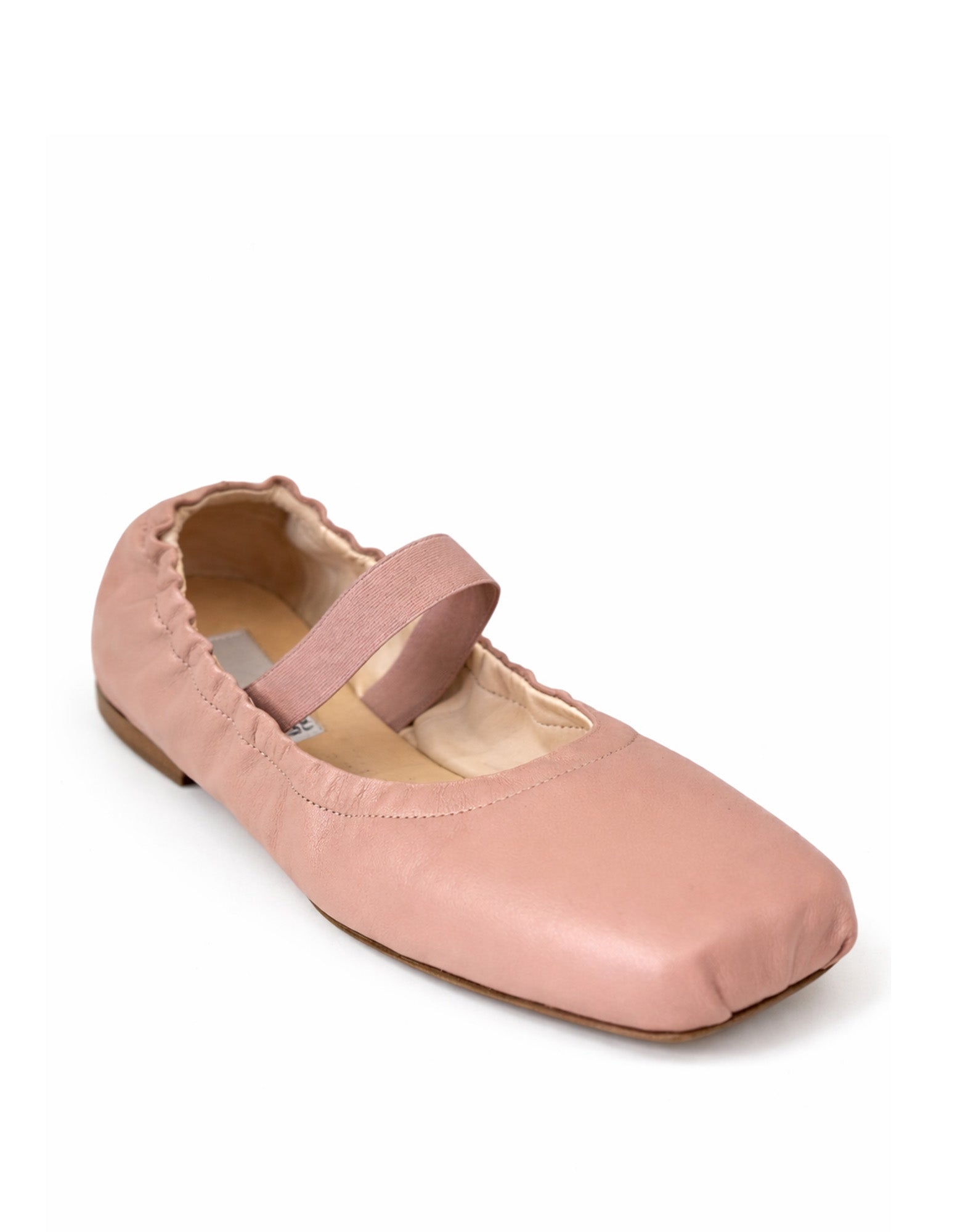 Ballerine Arricciate con Cinturino Cipria