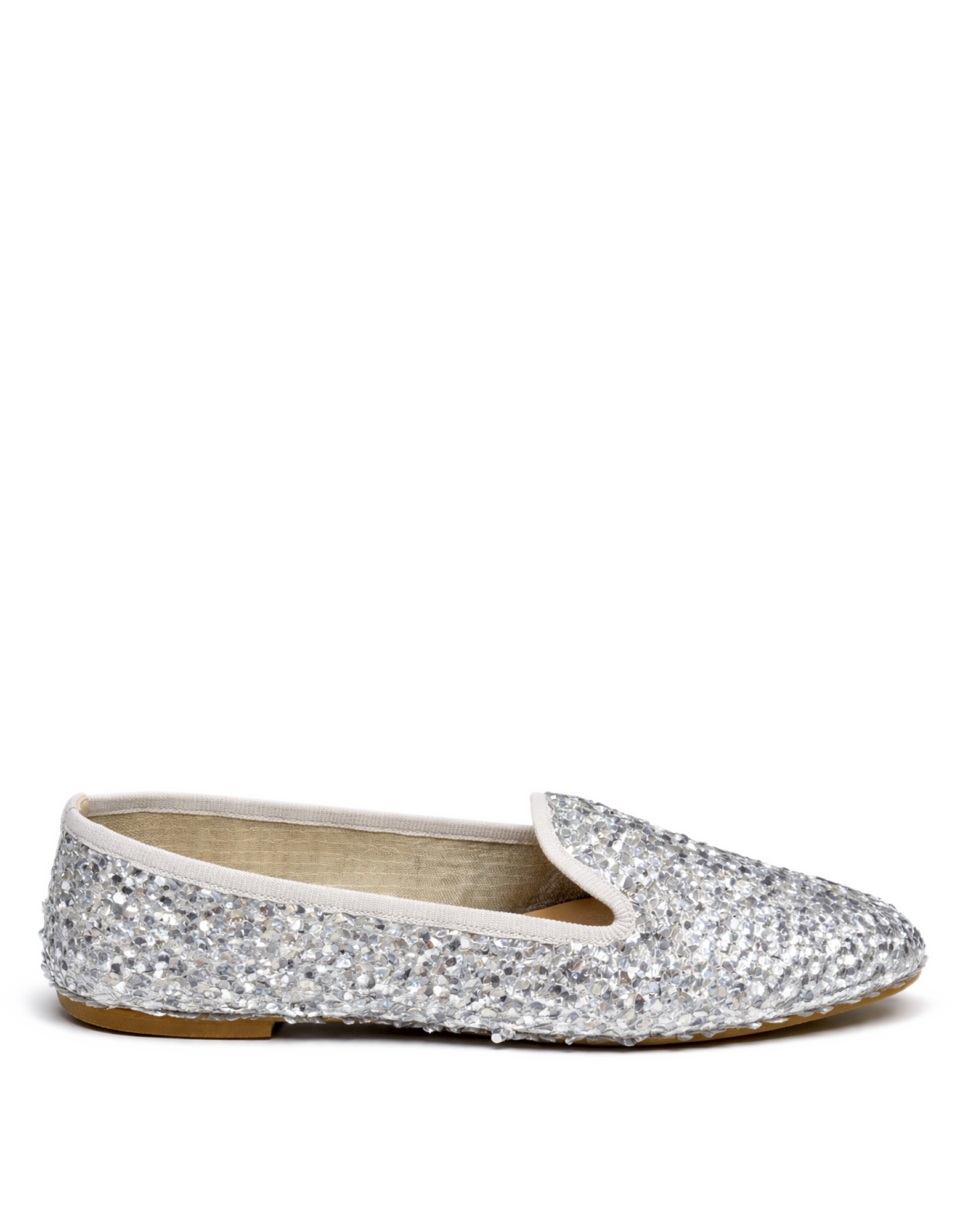 Slip On in Paillettes Argento
