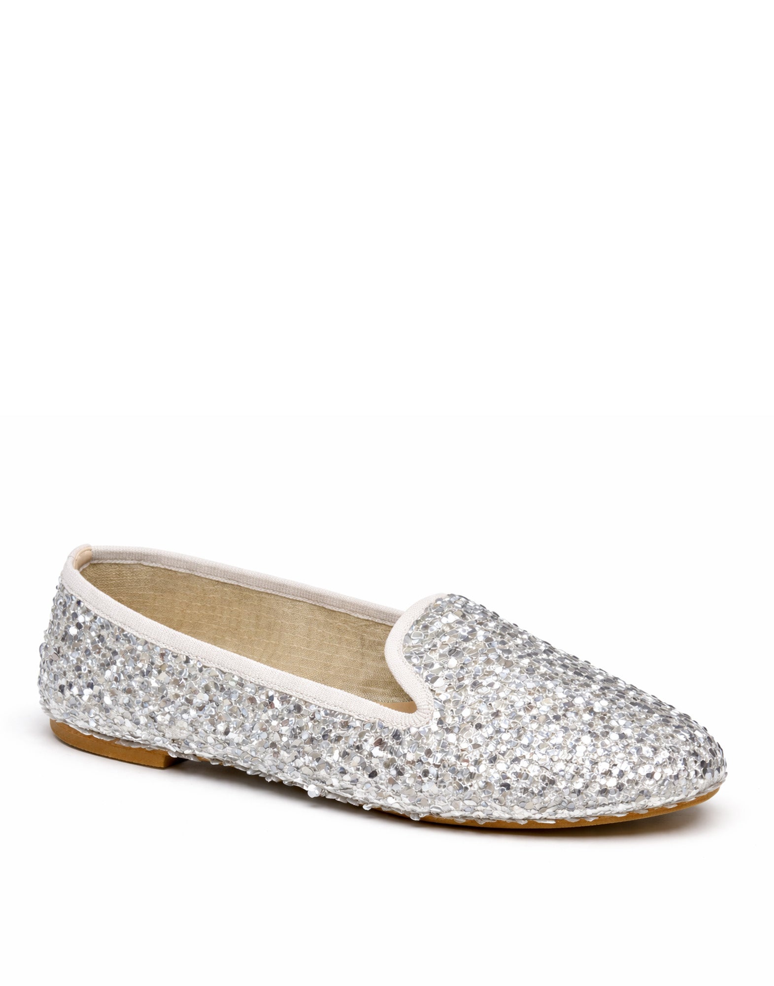 Slip On in Paillettes Argento