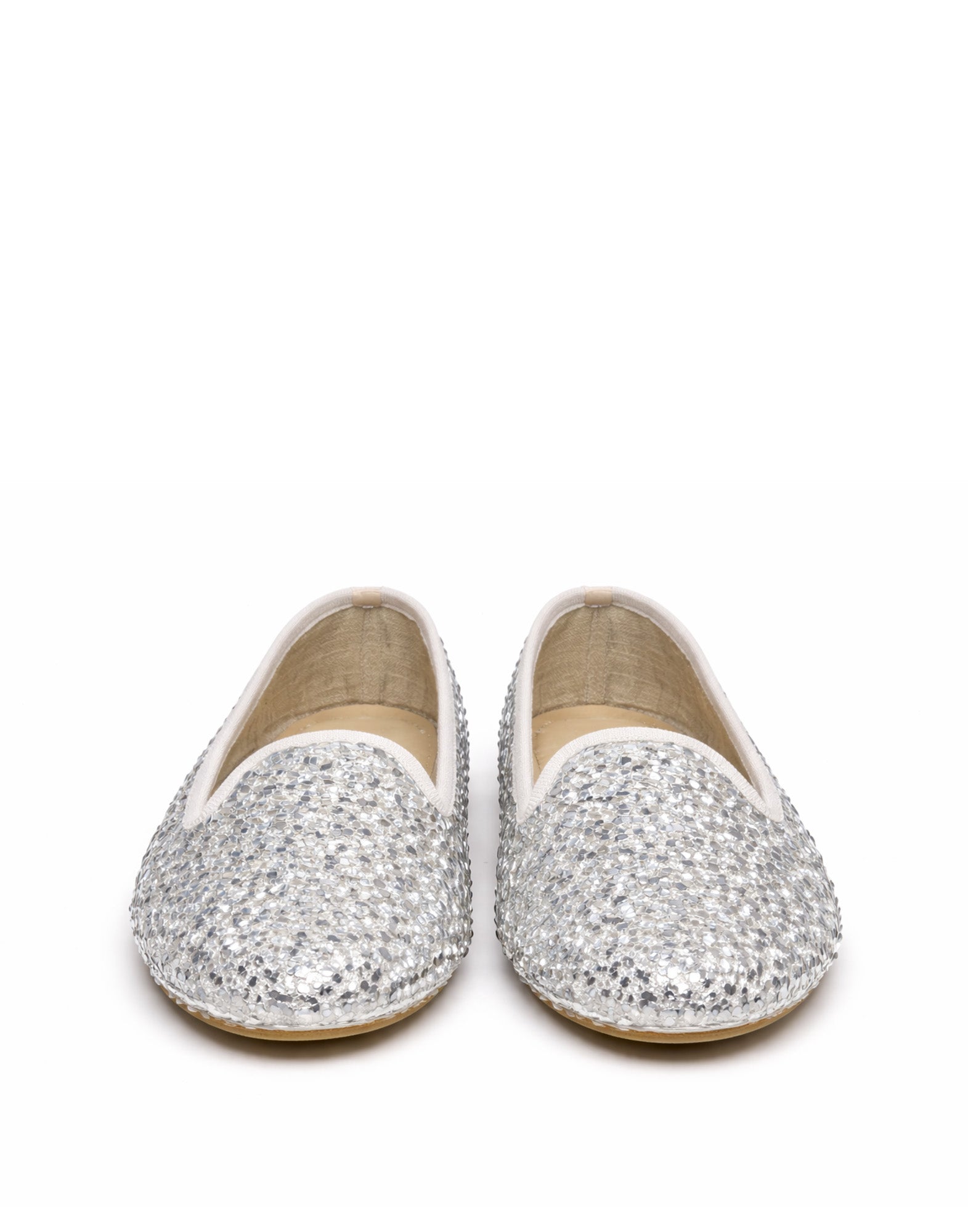 Slip On in Paillettes Argento