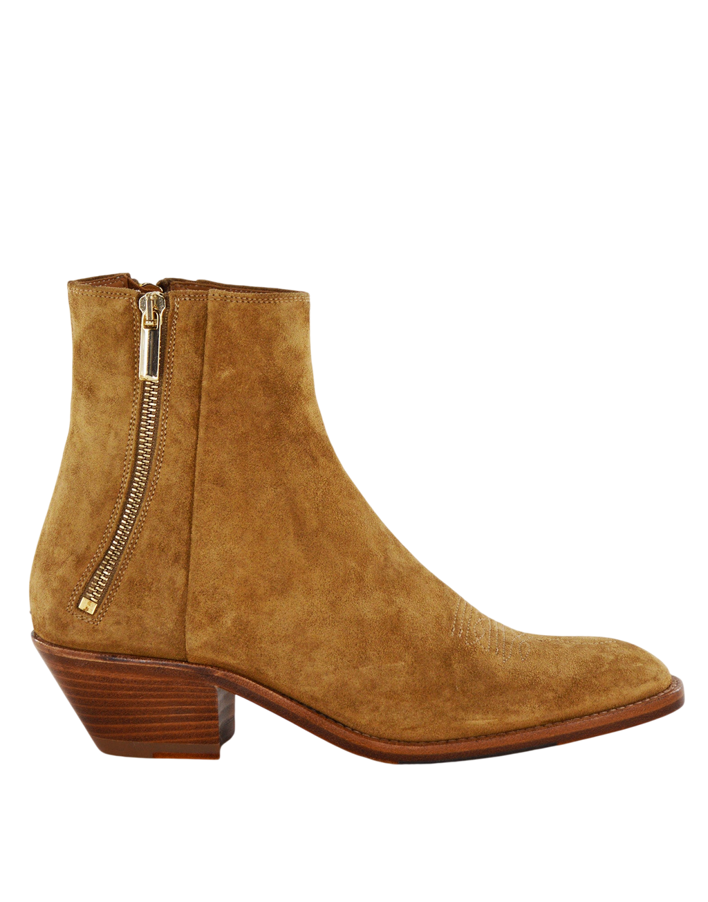 Stivaletti Texani Doppia Zip in Crosta Recife