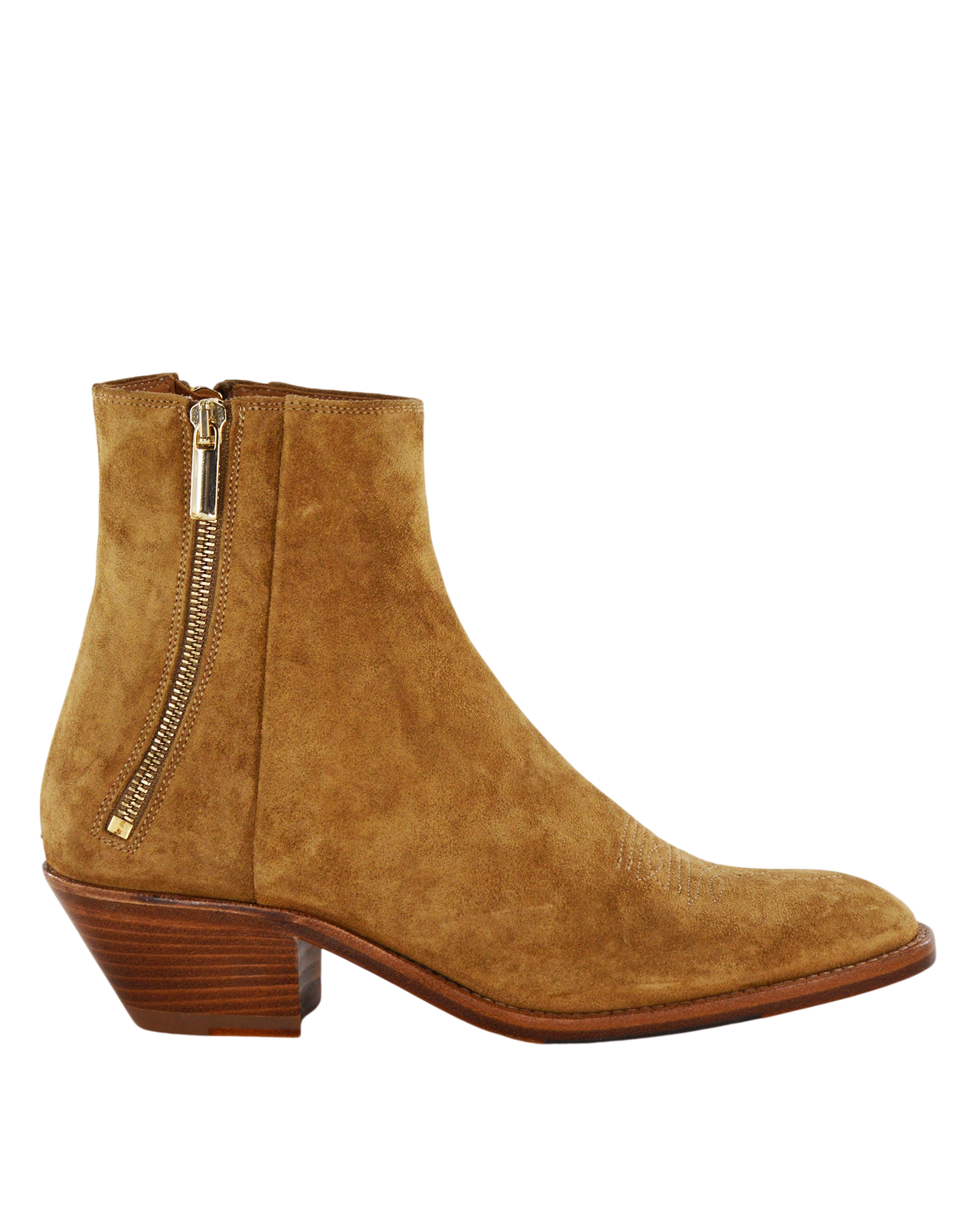 Stivaletti Texani Doppia Zip in Crosta Recife