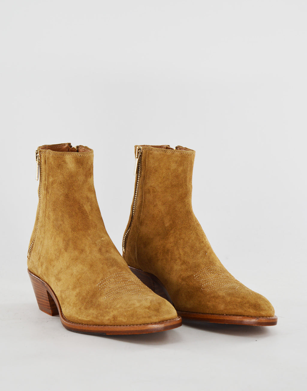 Stivaletti Texani Doppia Zip in Crosta Recife