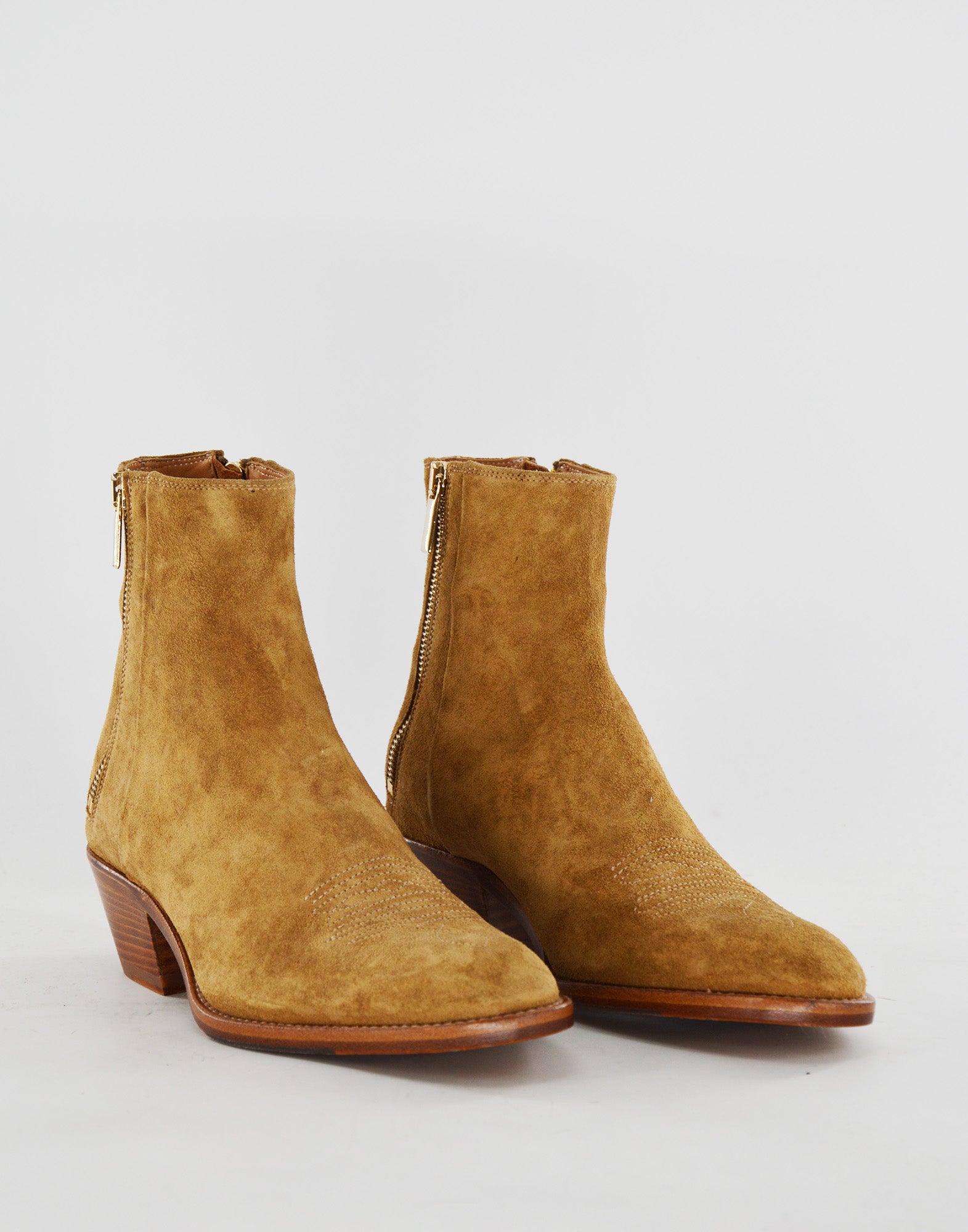 Stivaletti Texani Doppia Zip in Crosta Recife