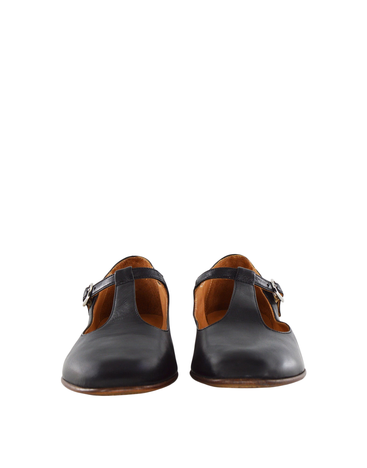 Ballerine T-Bar in Pelle Glam Nera