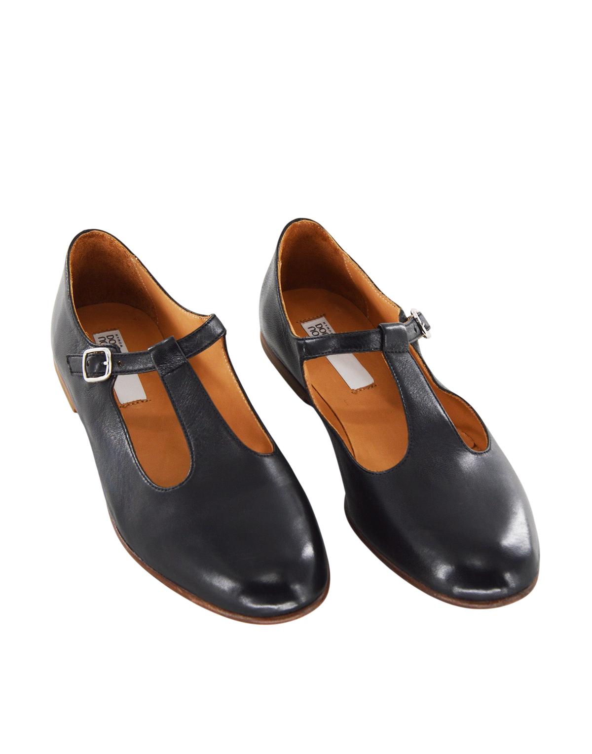 Ballerine T-Bar in Pelle Glam Nera