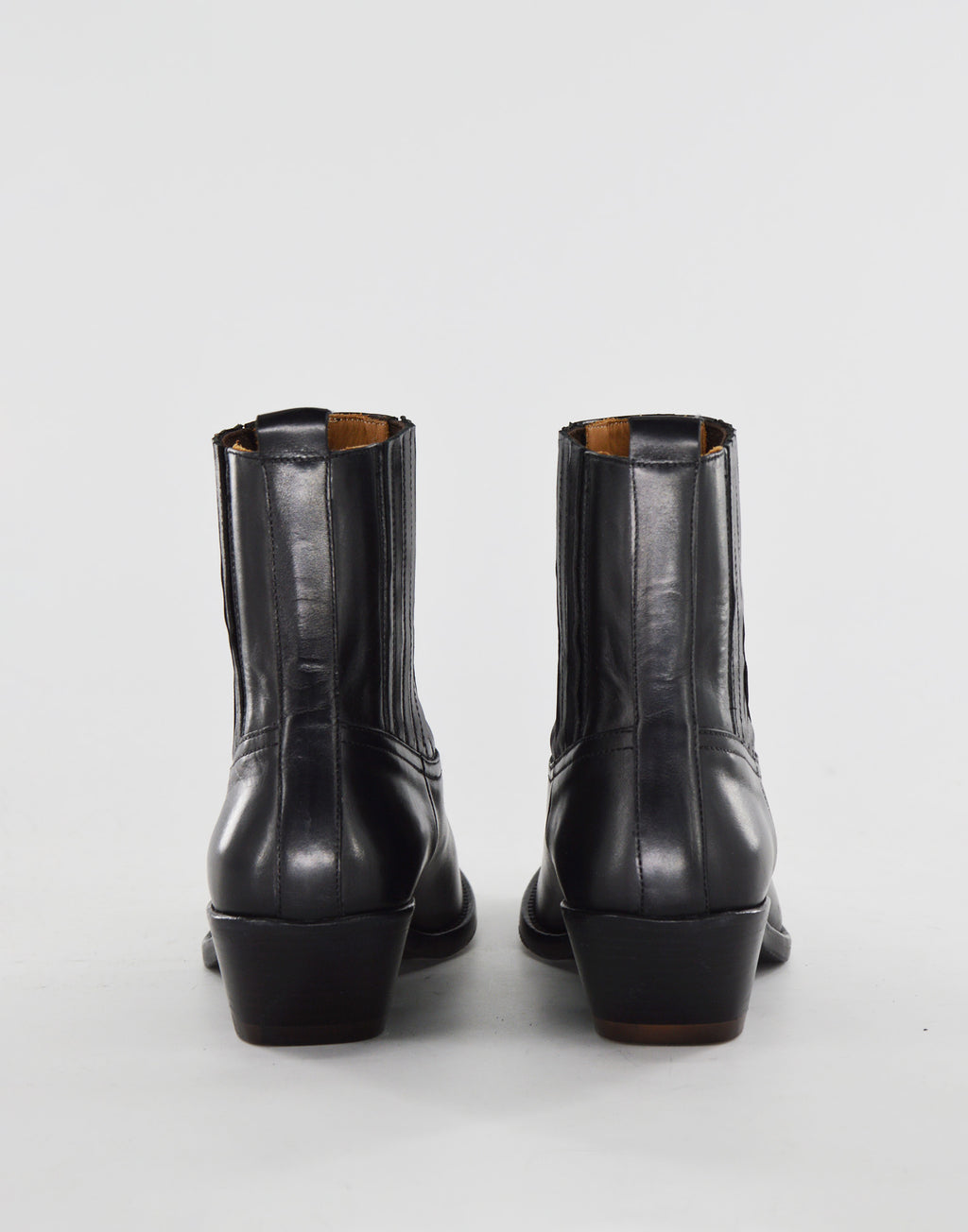 Stivaletti Texani in Pelle di Vitello Glam Nero