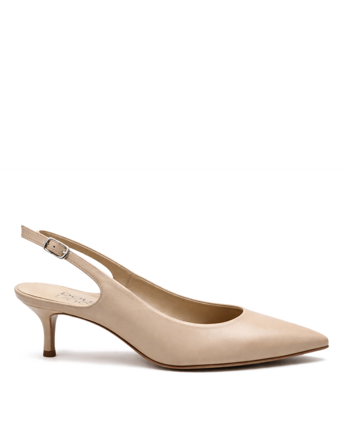 Light Taupe Nappa Pointed Slingbacks