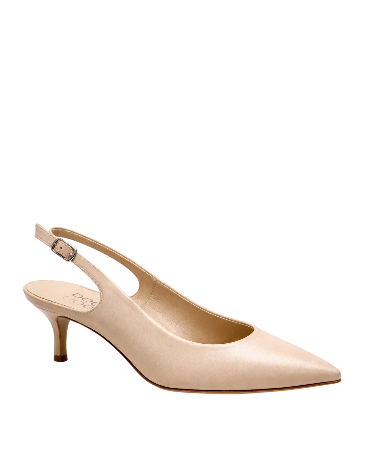 Light Taupe Nappa Pointed Slingbacks