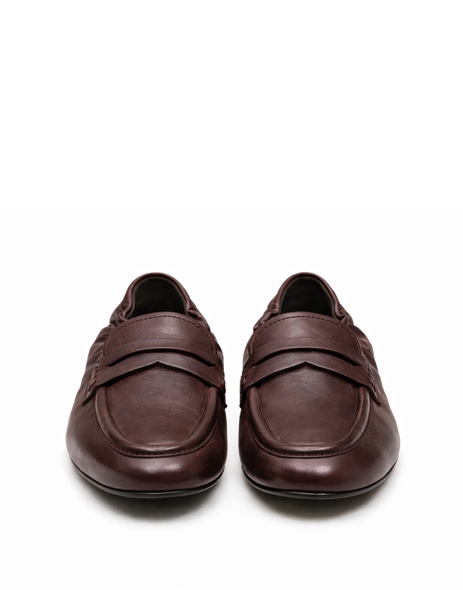 Mocassini in Nappa con Elastico Ebano