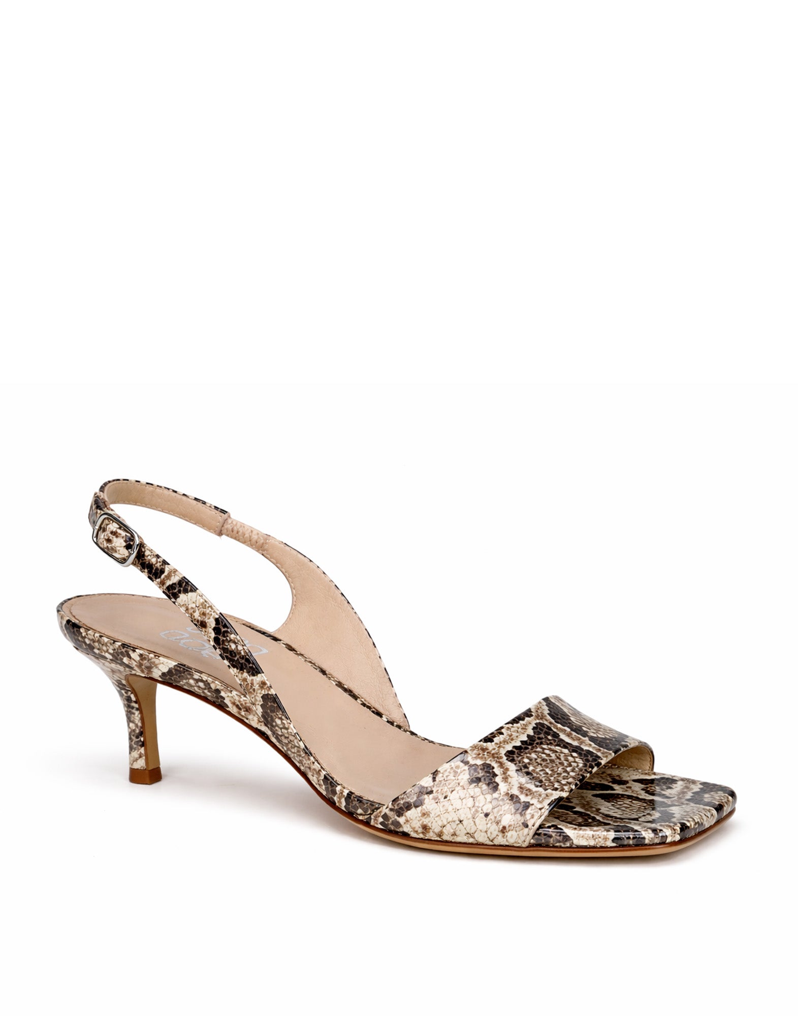 Sandali Slingback in Pelle Stampa Pitone