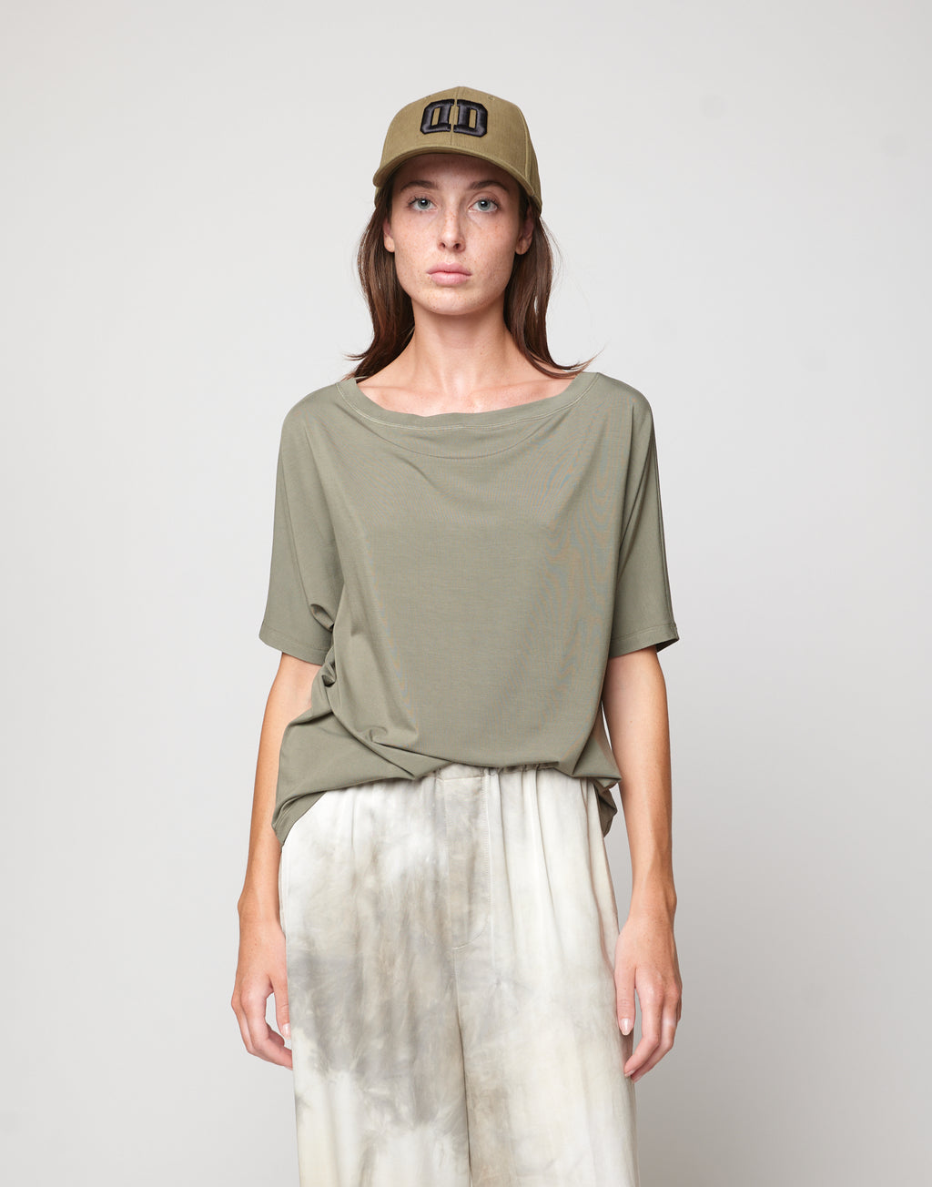 T-shirt Kimono in Bamboo Militare