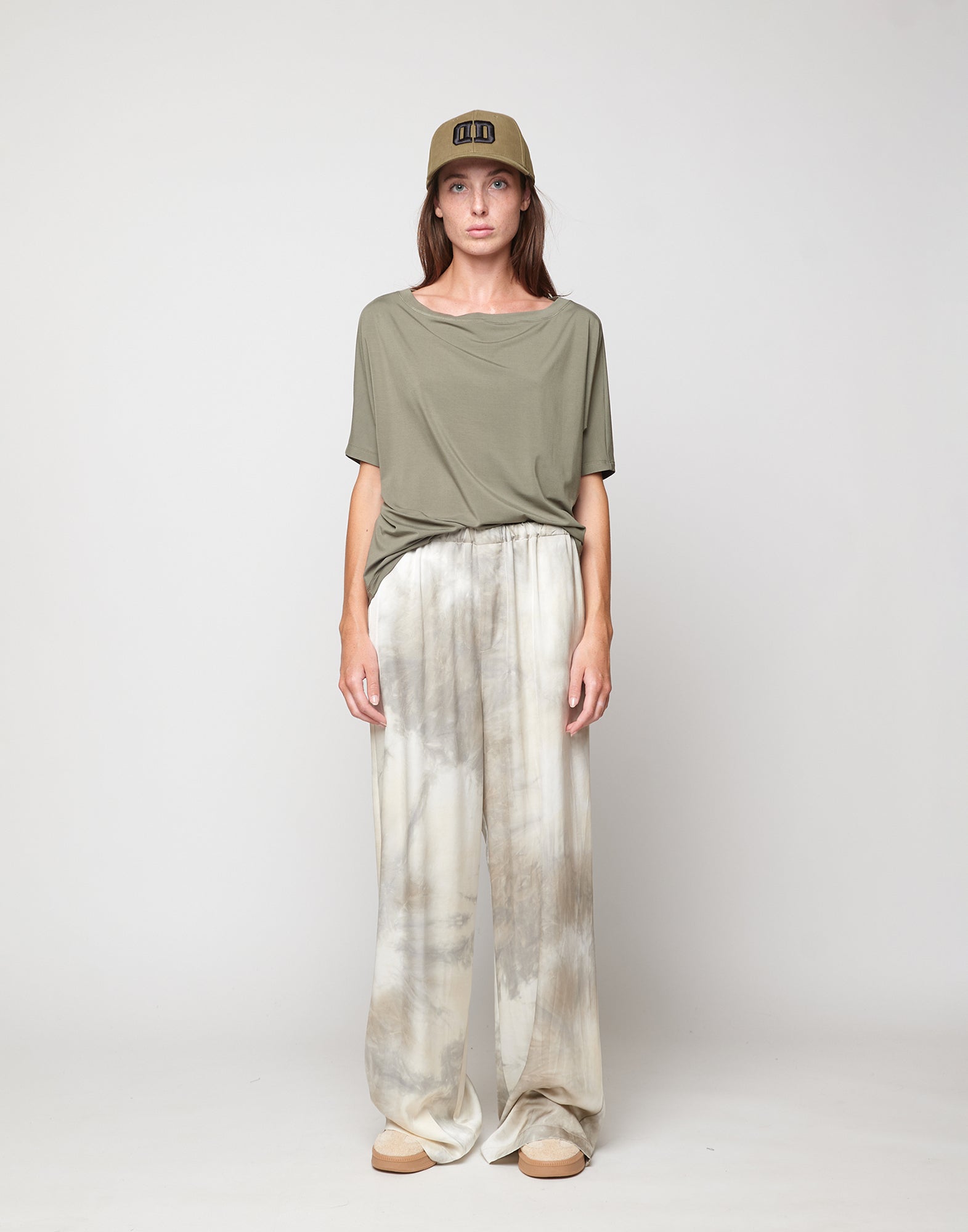 T-shirt Kimono in Bamboo Militare