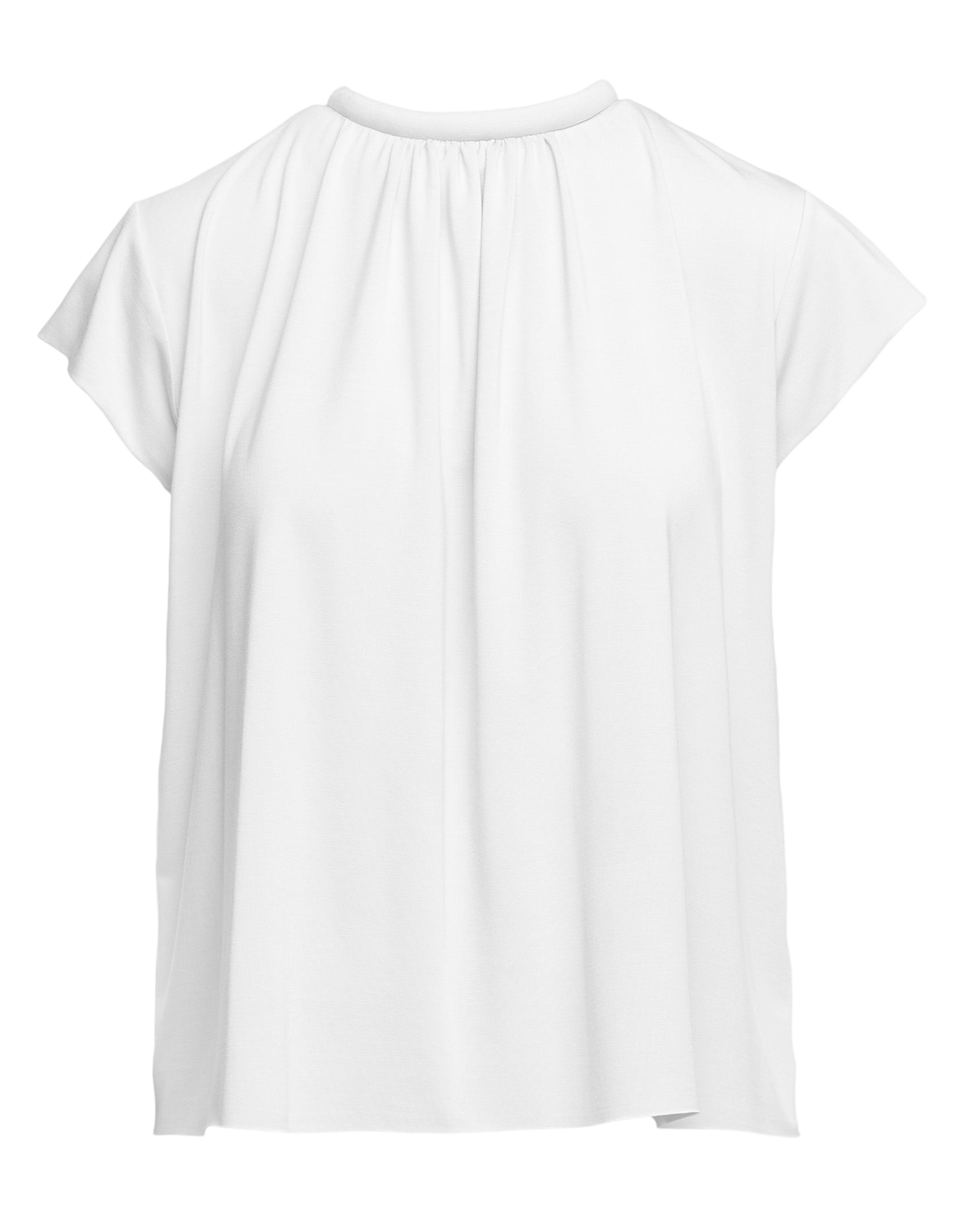 Top Collo Imbottito in Bamboo Off White