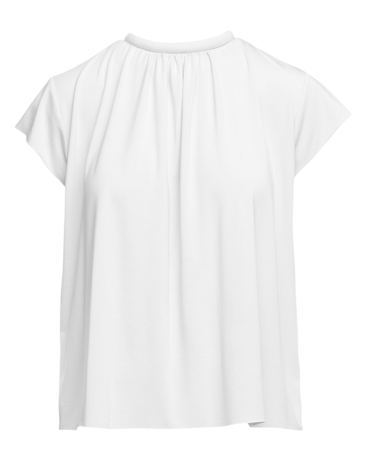 Off-White Bamboo Padded Mock Neck Top