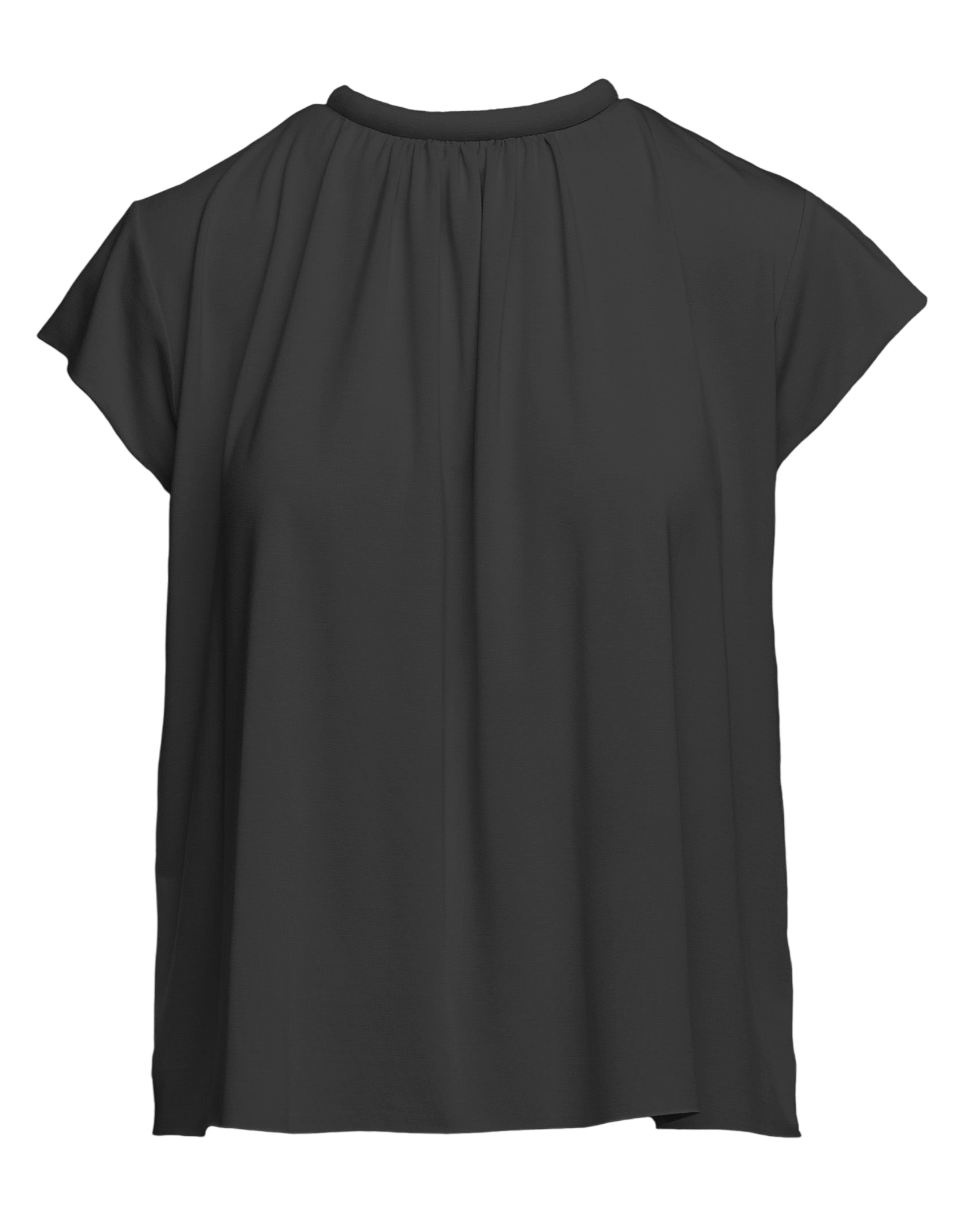 Top Collo Imbottito in Bamboo Nero