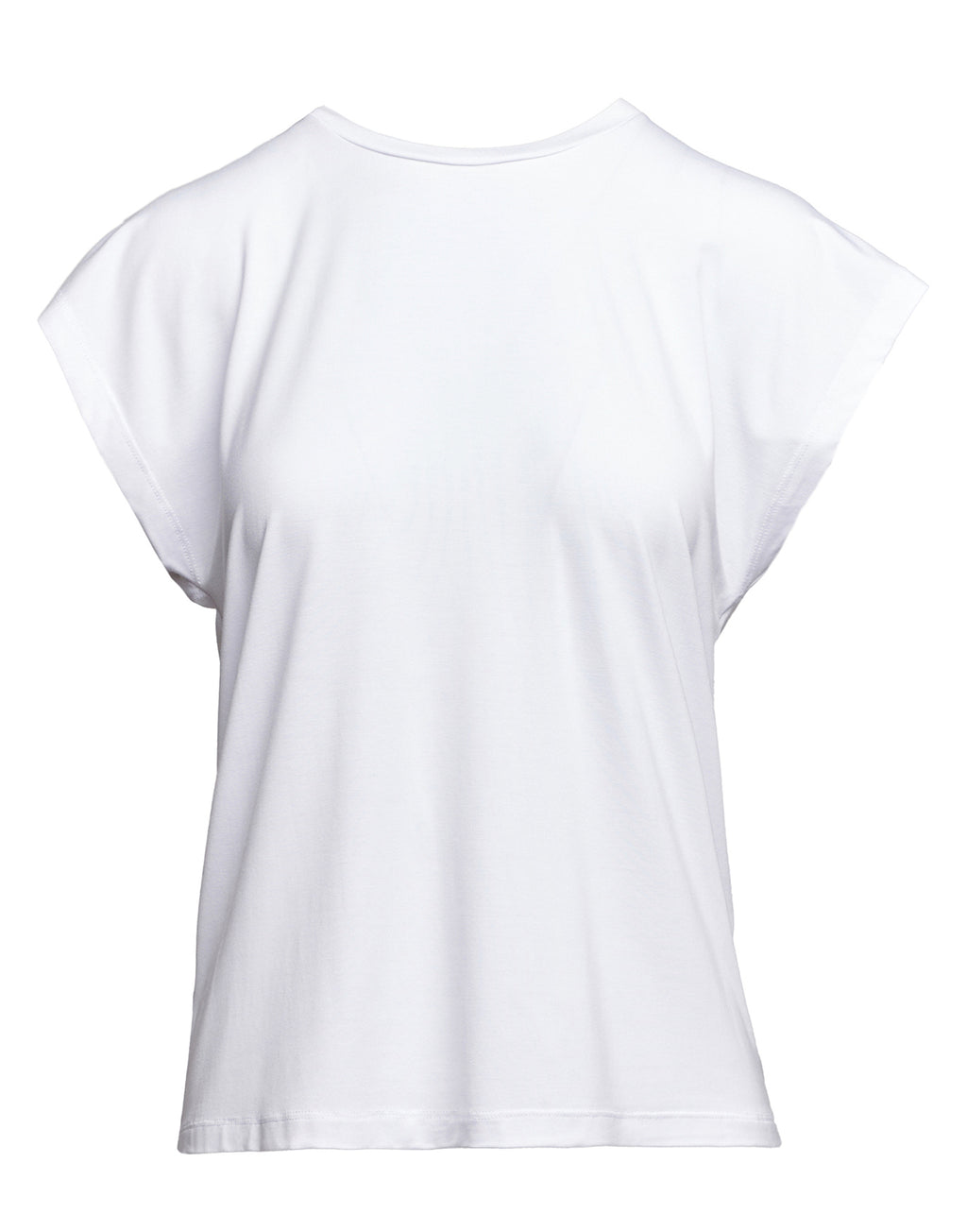Top a Spalla Larga in Bamboo Off White