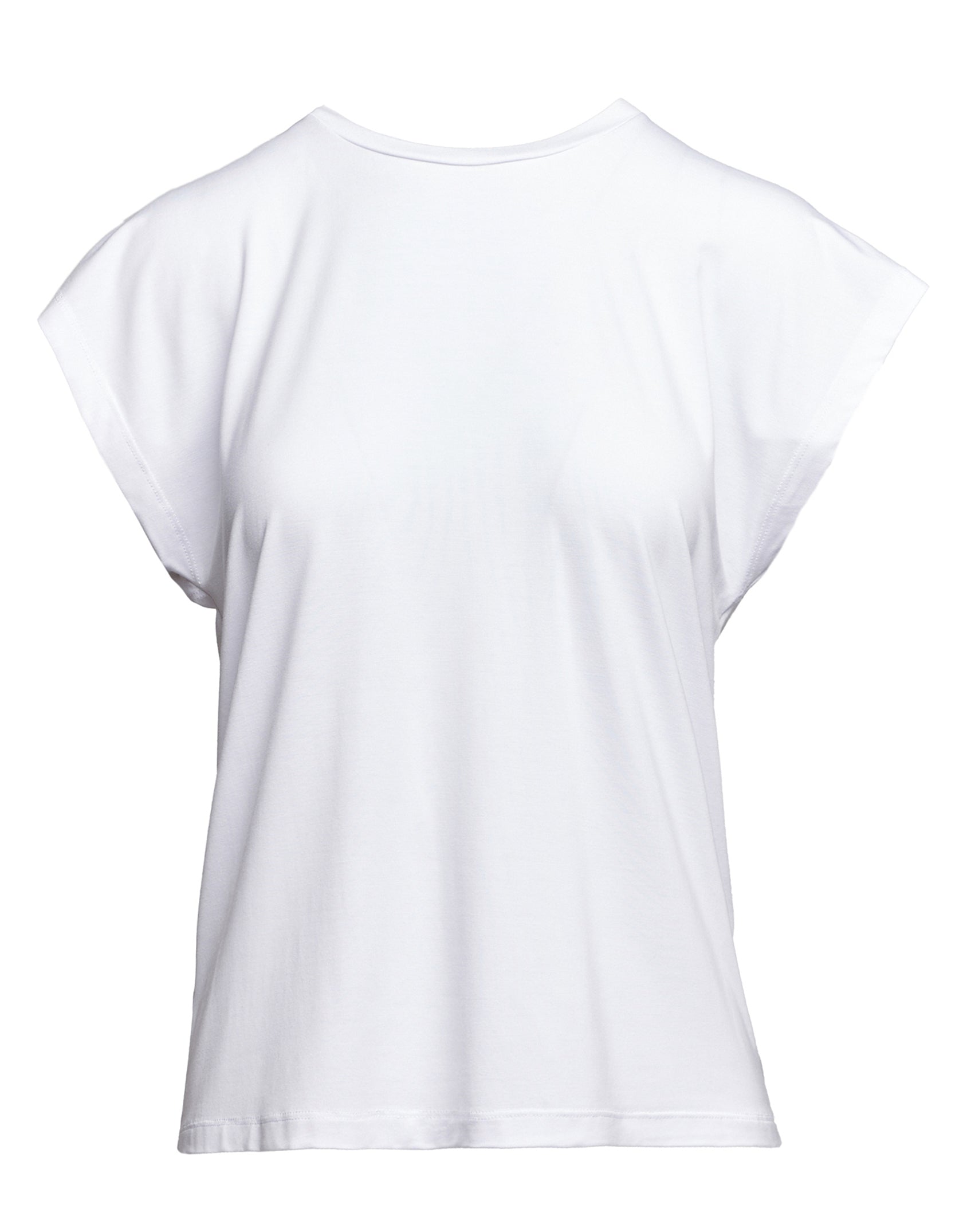 Top a Spalla Larga in Bamboo Off White