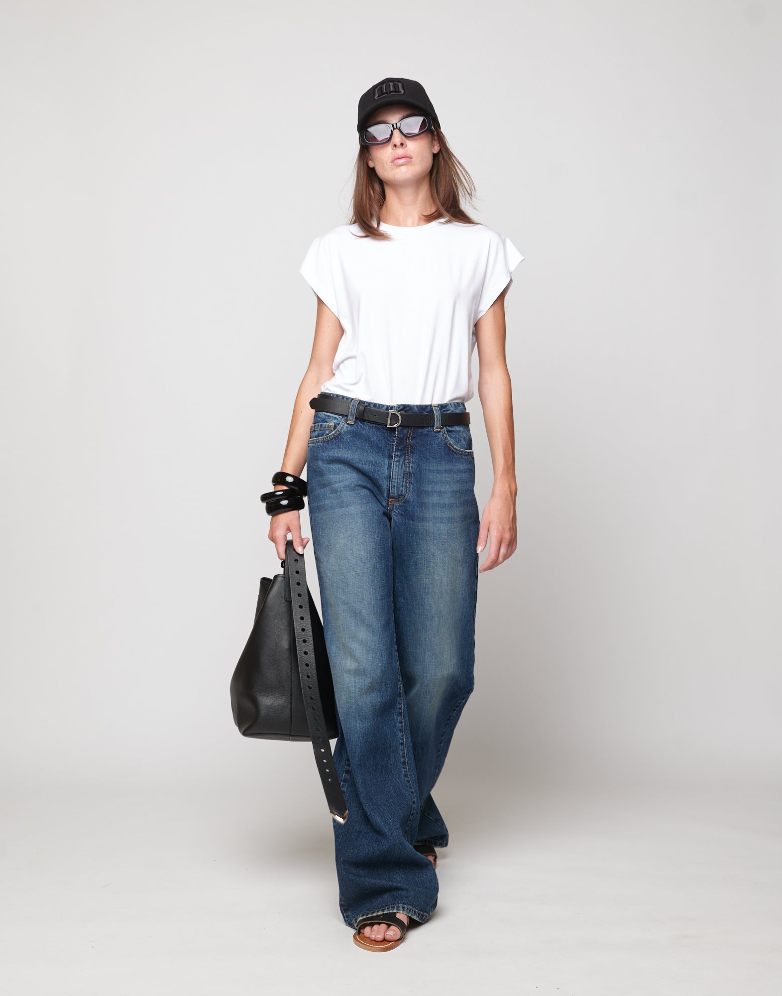 Top a Spalla Larga in Bamboo Off White