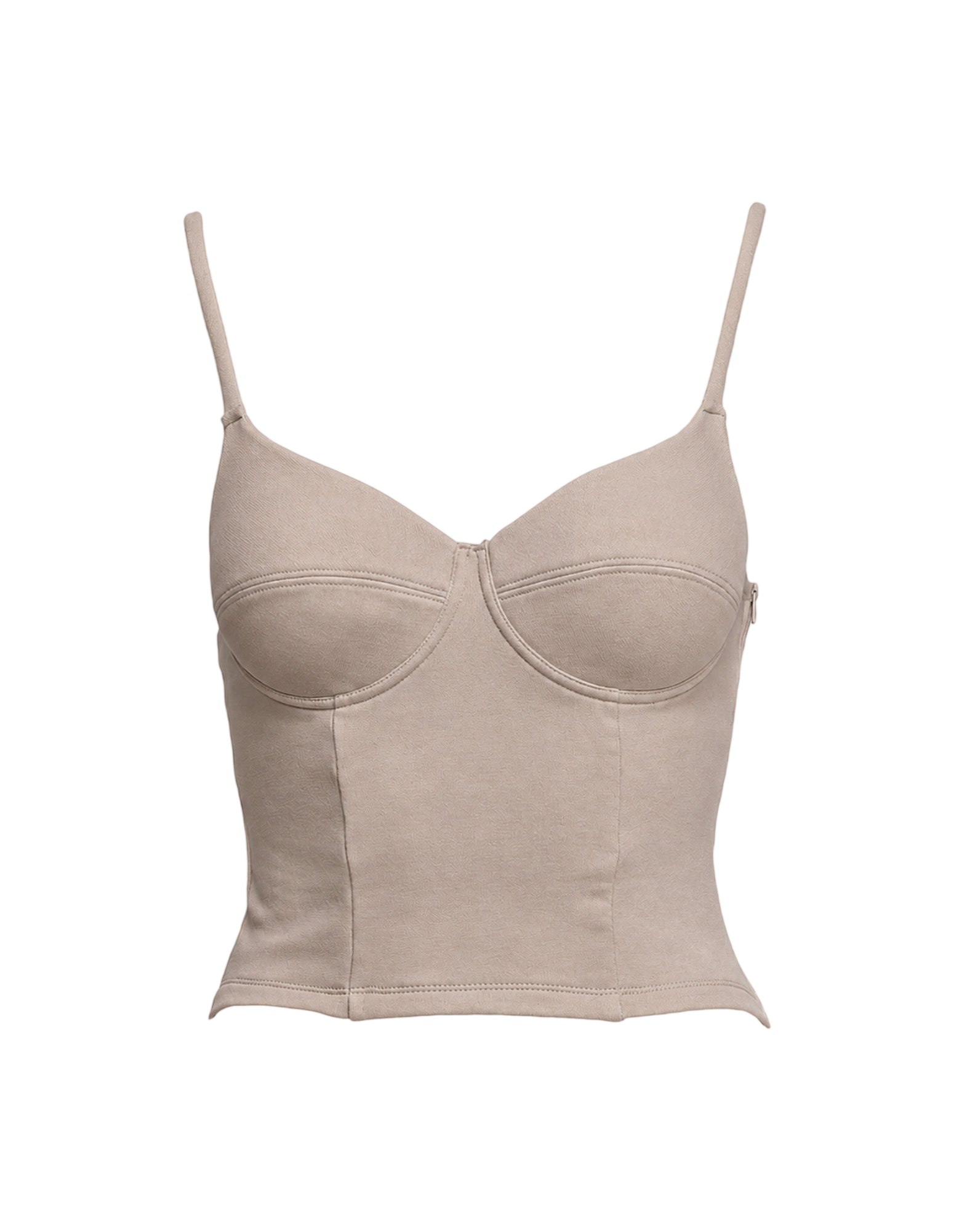 Top Scollo a Cuore in Felpa Light Argilla